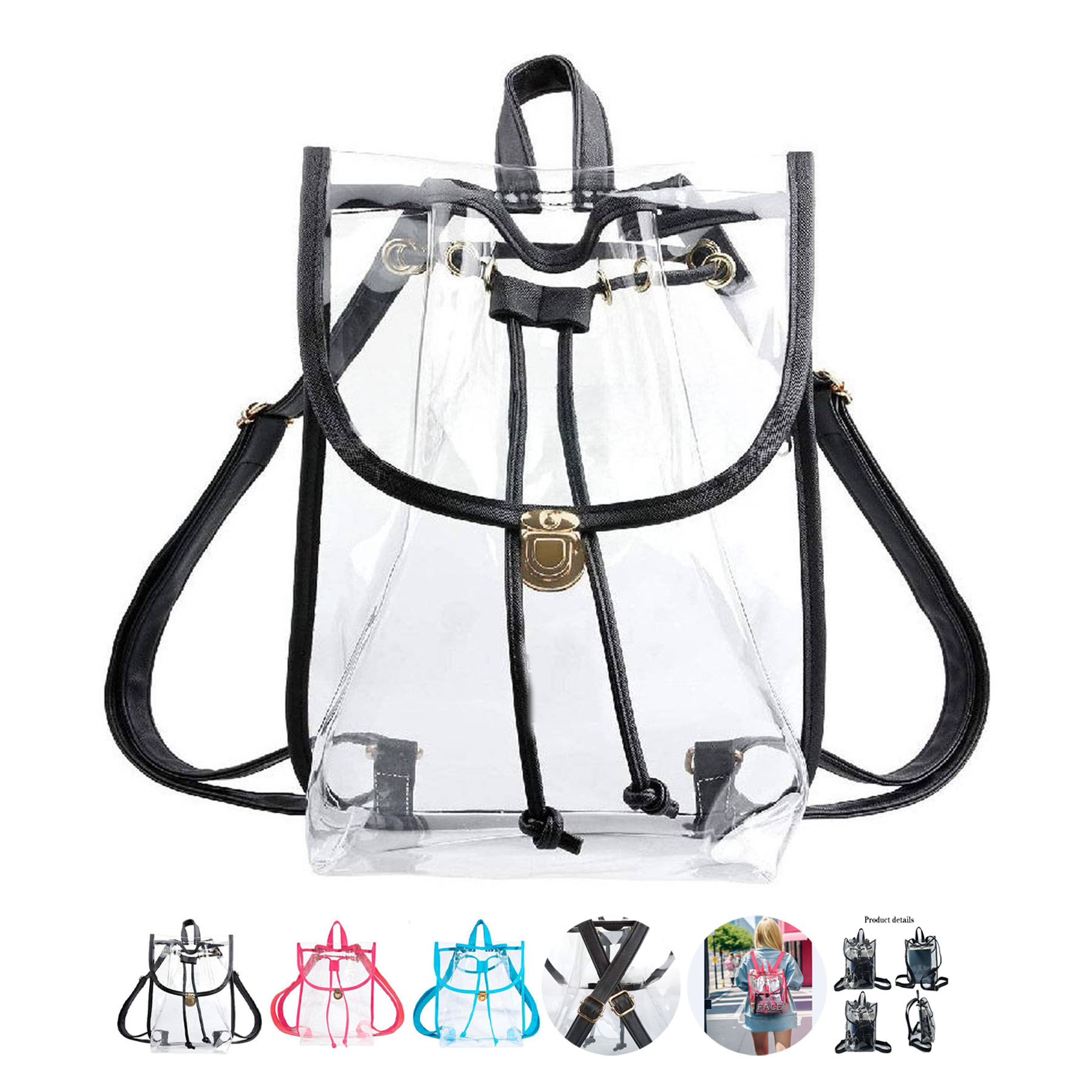 Durable PVC Drawstring Backpack