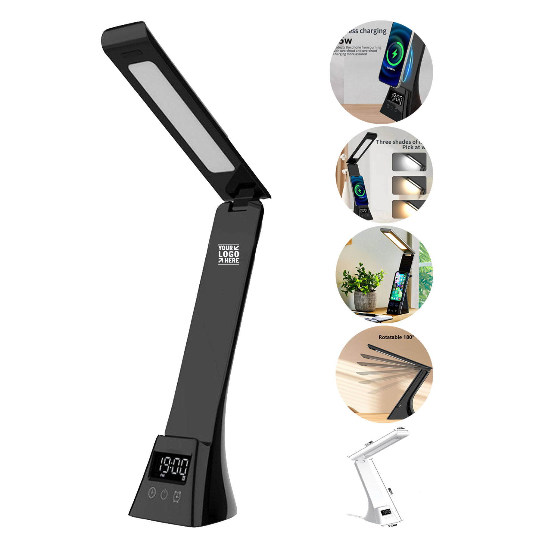 Multifunctional LED Desk Lamp with Wireless Charging