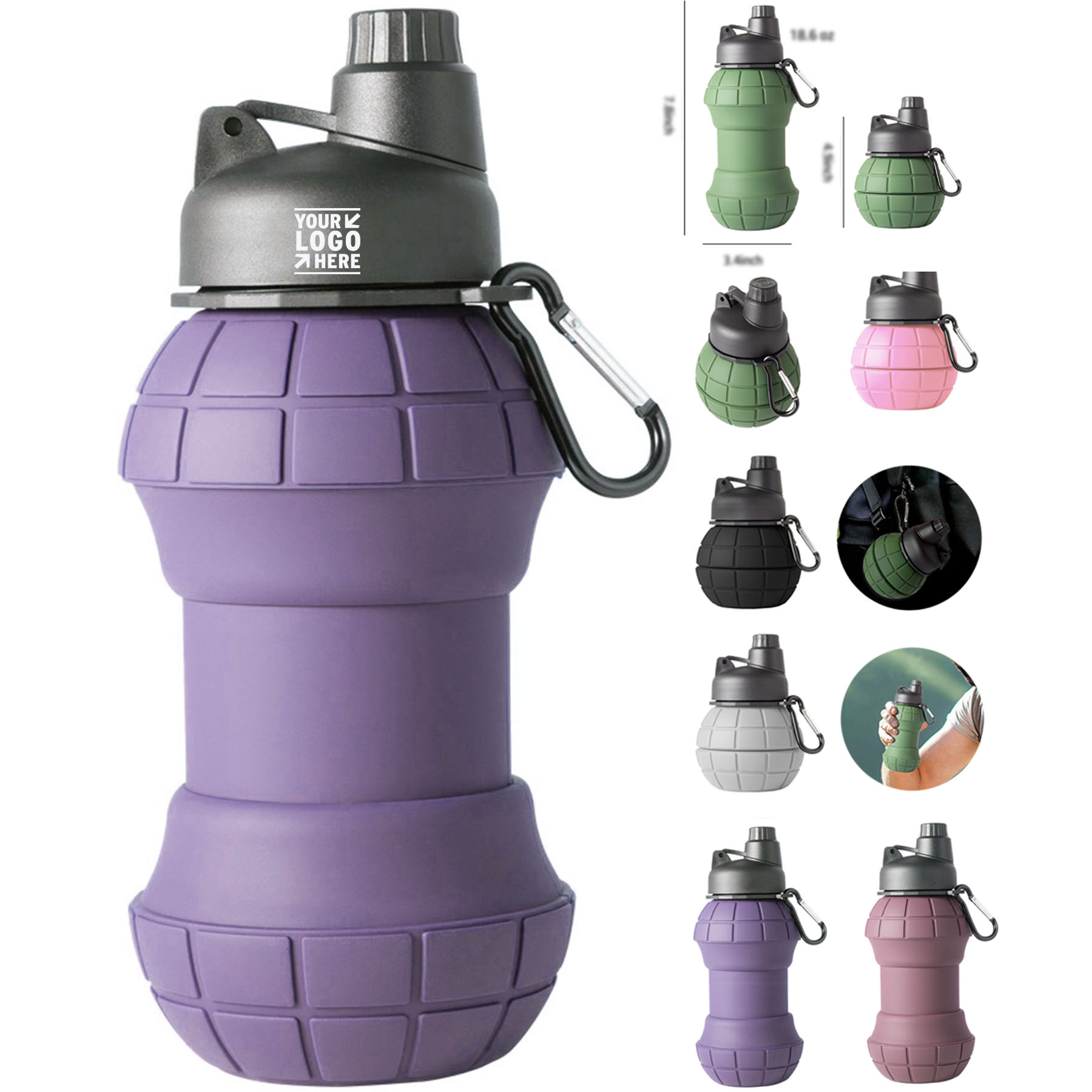 Collapsible Silicone Adventure Bottle