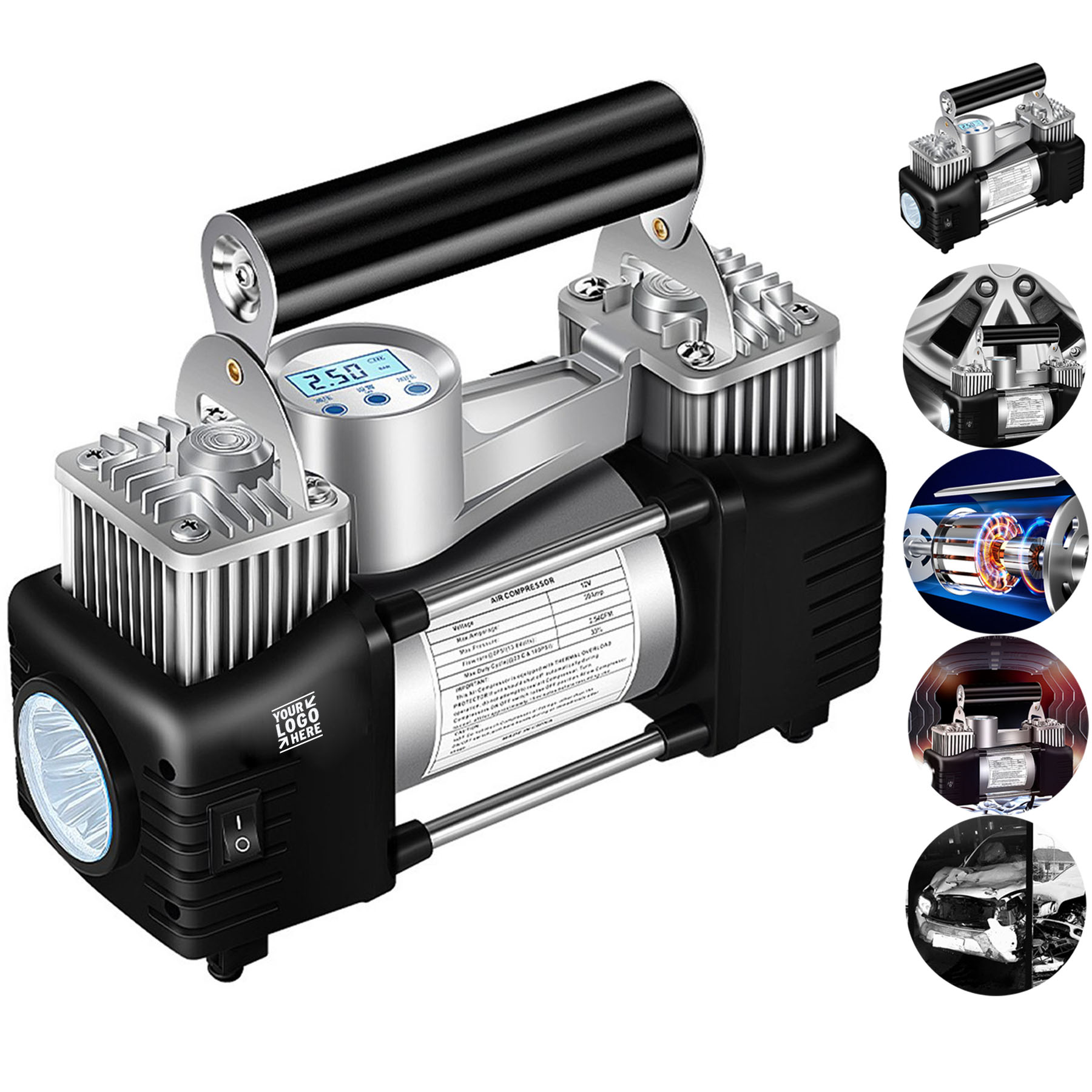 Portable Tire Inflator for Vehicles