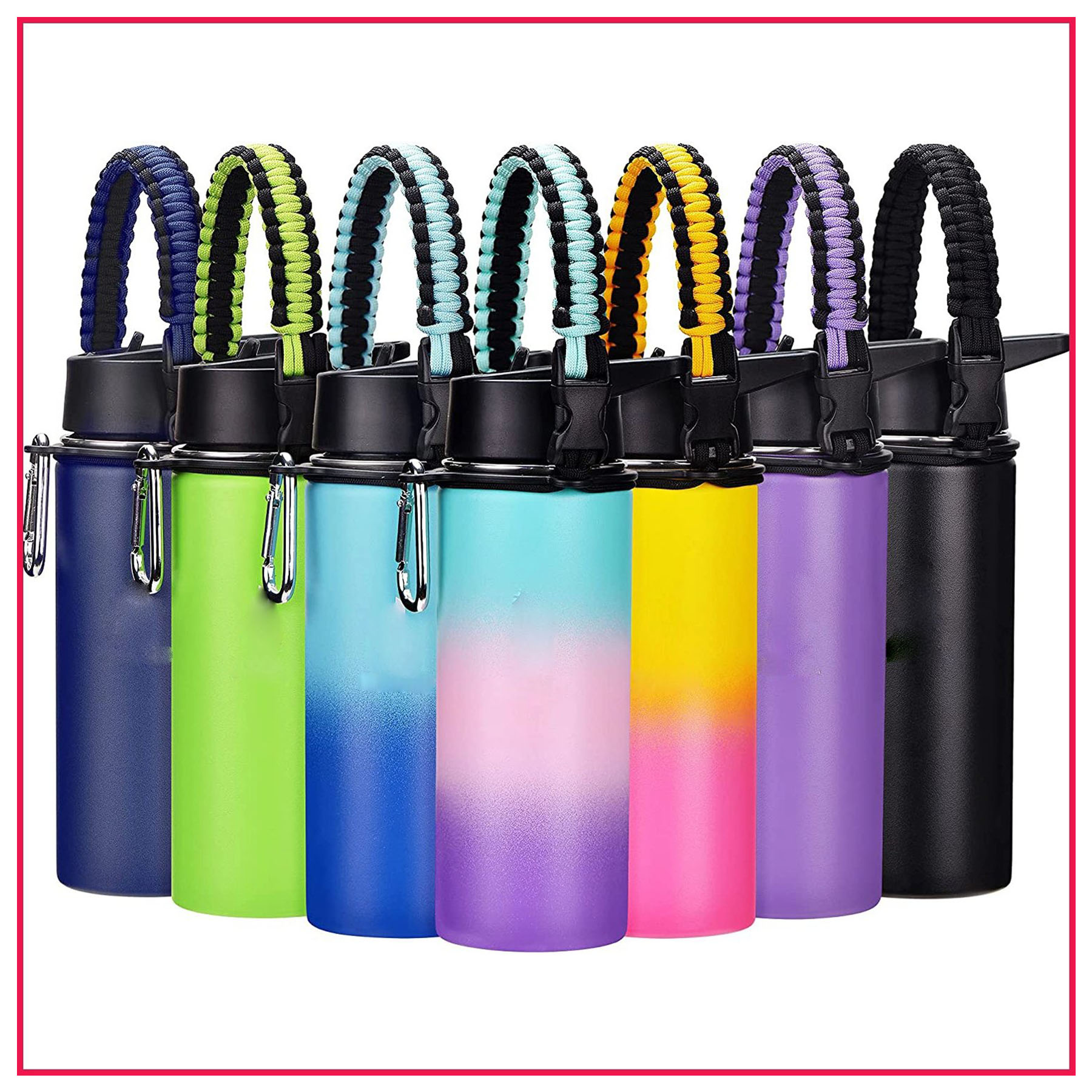 Premium Insulated Steel Travel Cup with Braided Handle 2