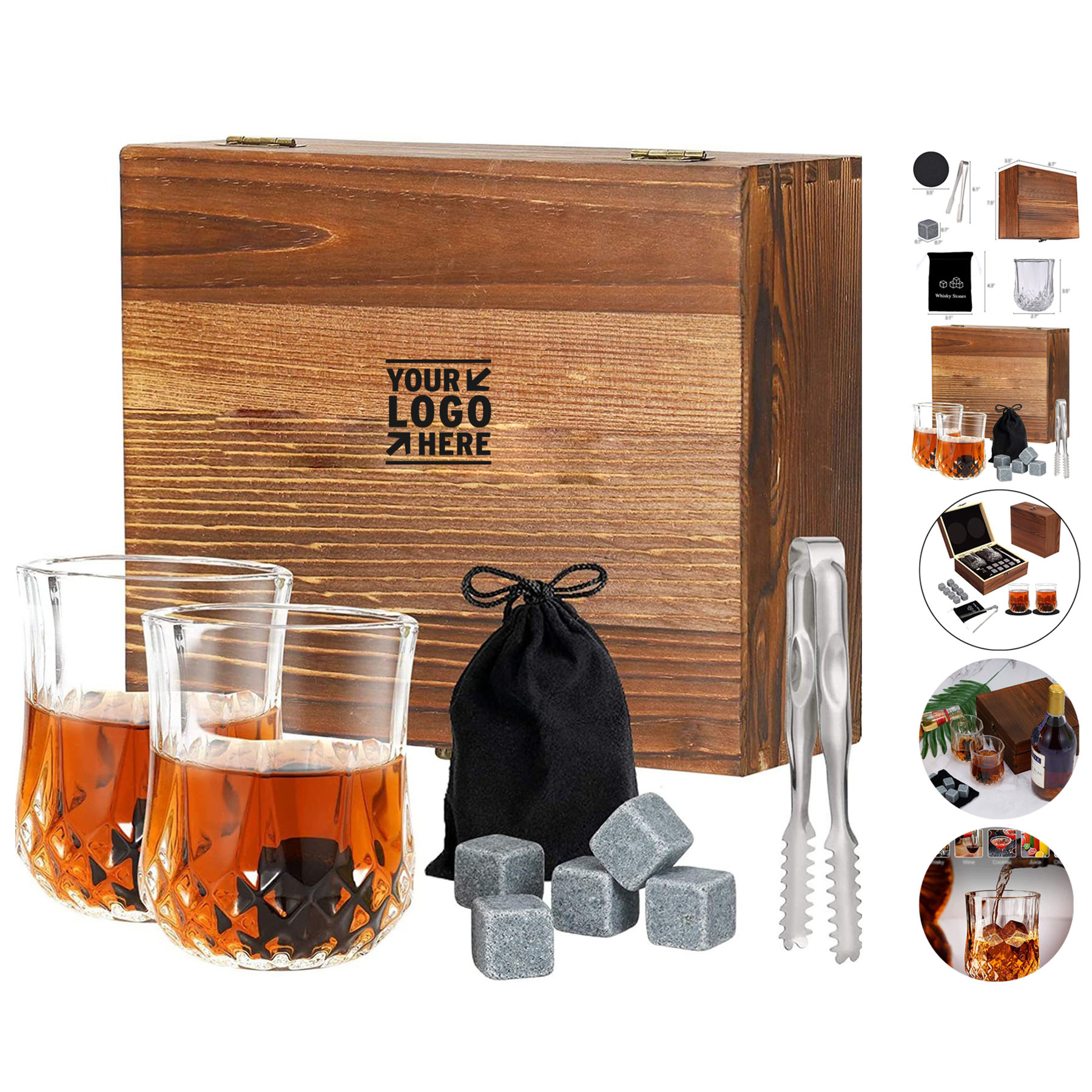 Premium Whiskey Chilling Stones Set
