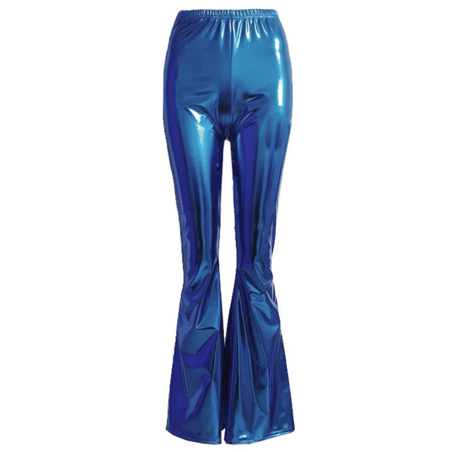 Elegant High-Rise Faux Leather Flare Trousers 2