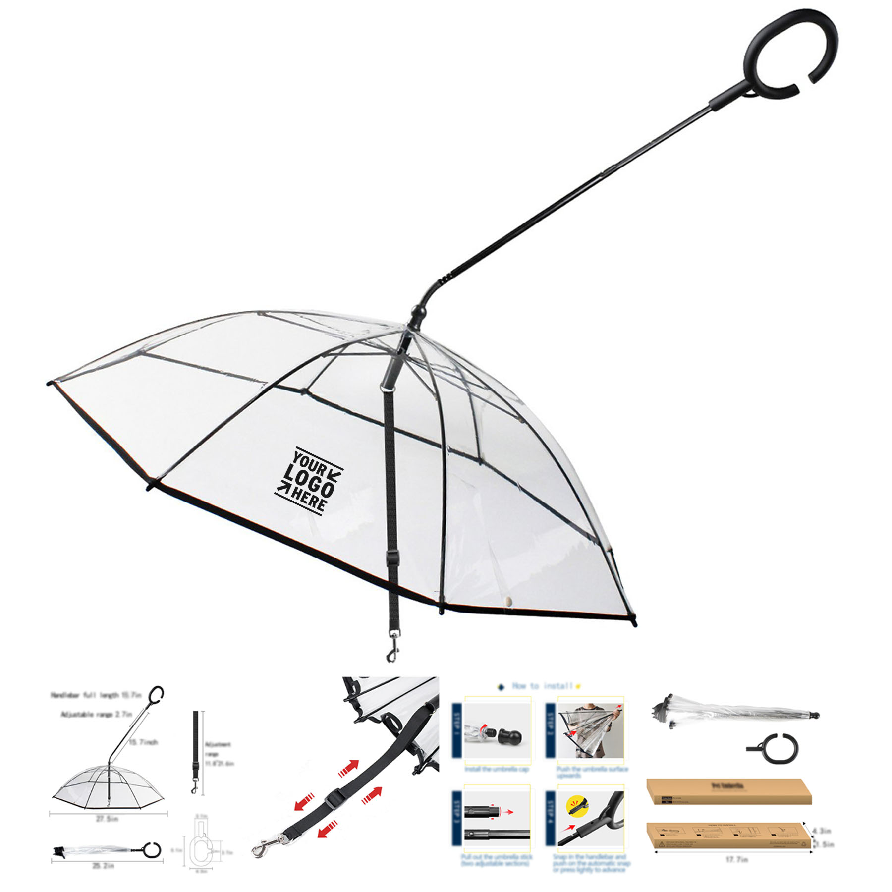 Transparent Pet Rain Shield with Lead