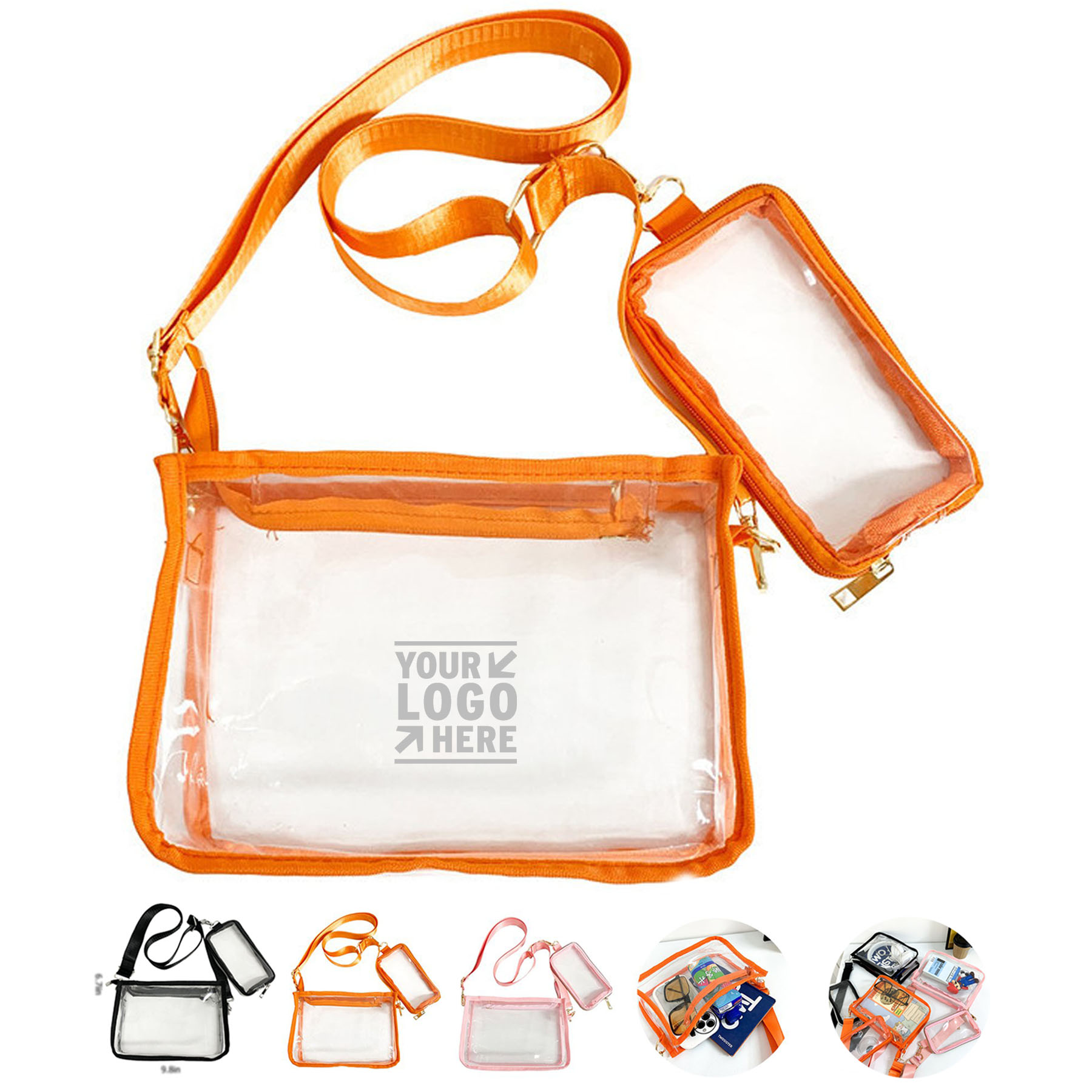 Clear PVC Crossbody Purse