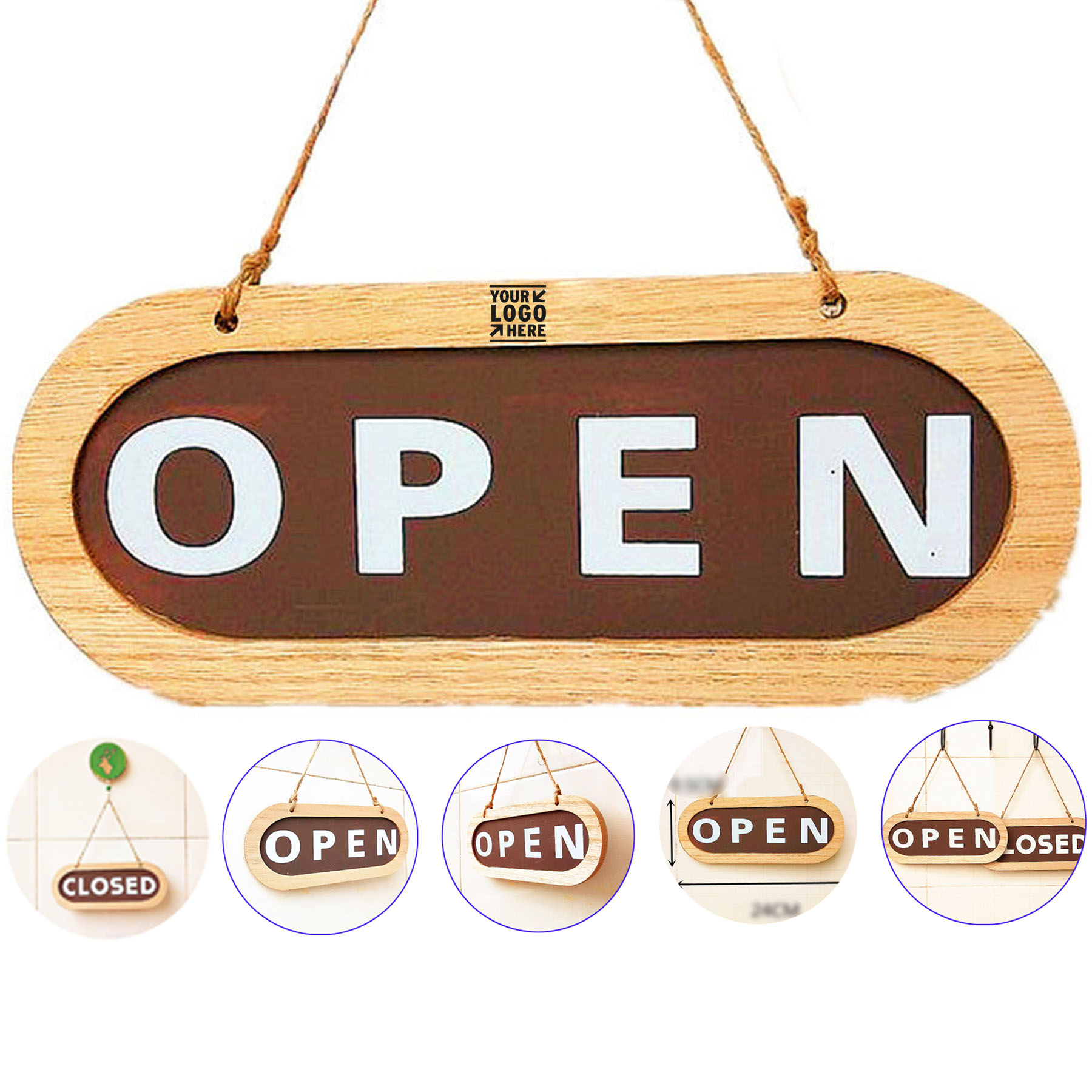 Natural Wood Door Plaques
