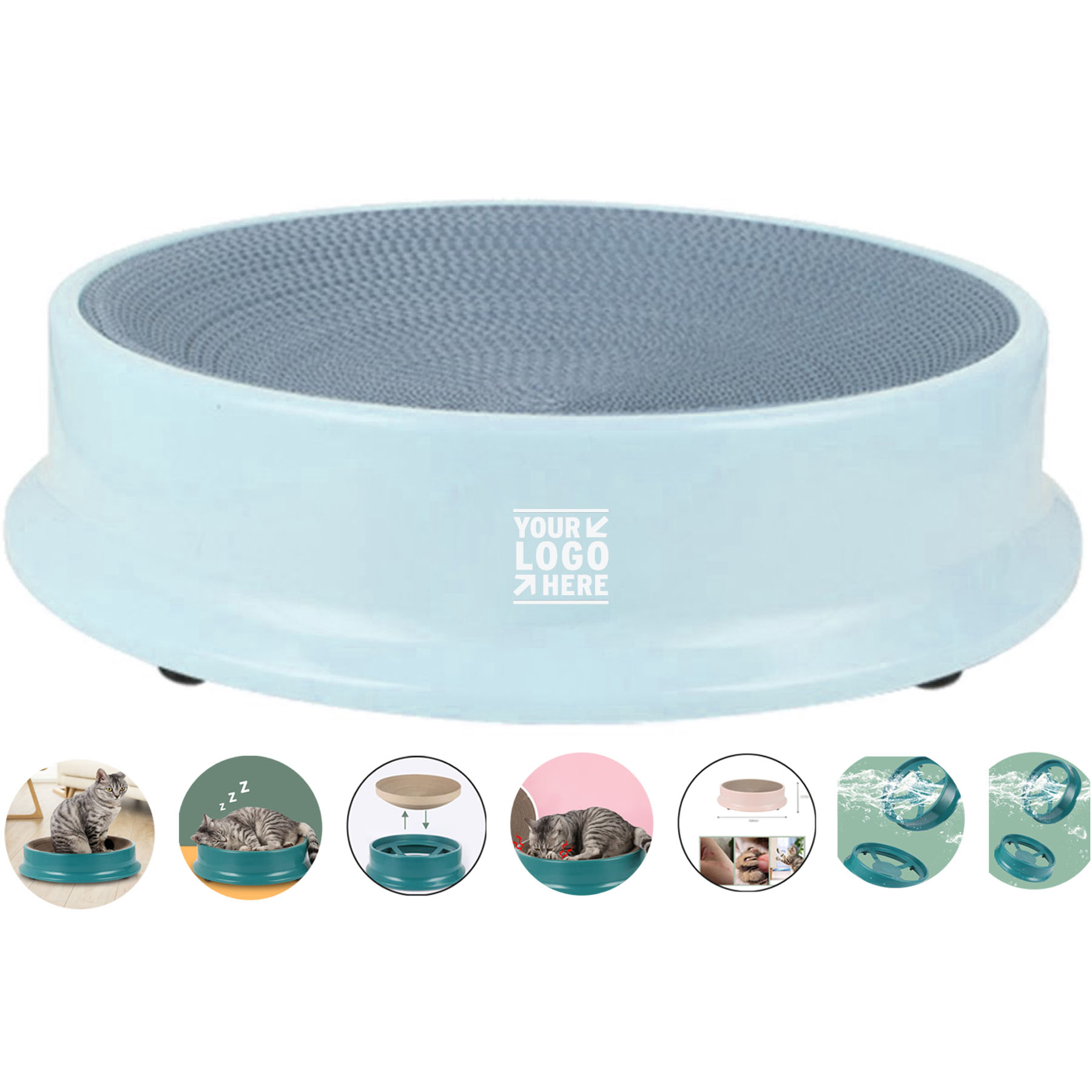 Circular Feline Scratch Pad