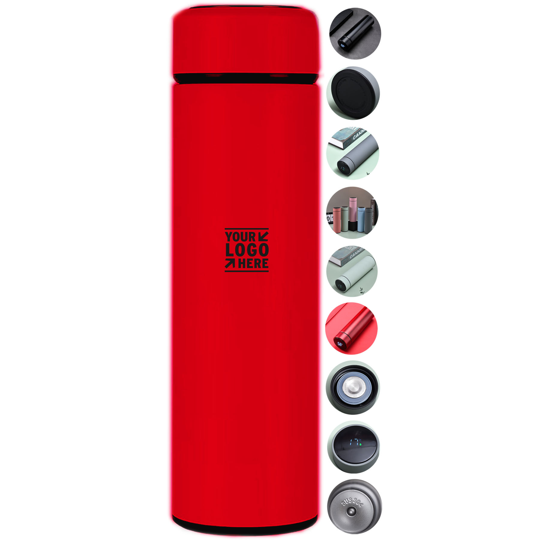Frosted Steel Insulated Water Bottle