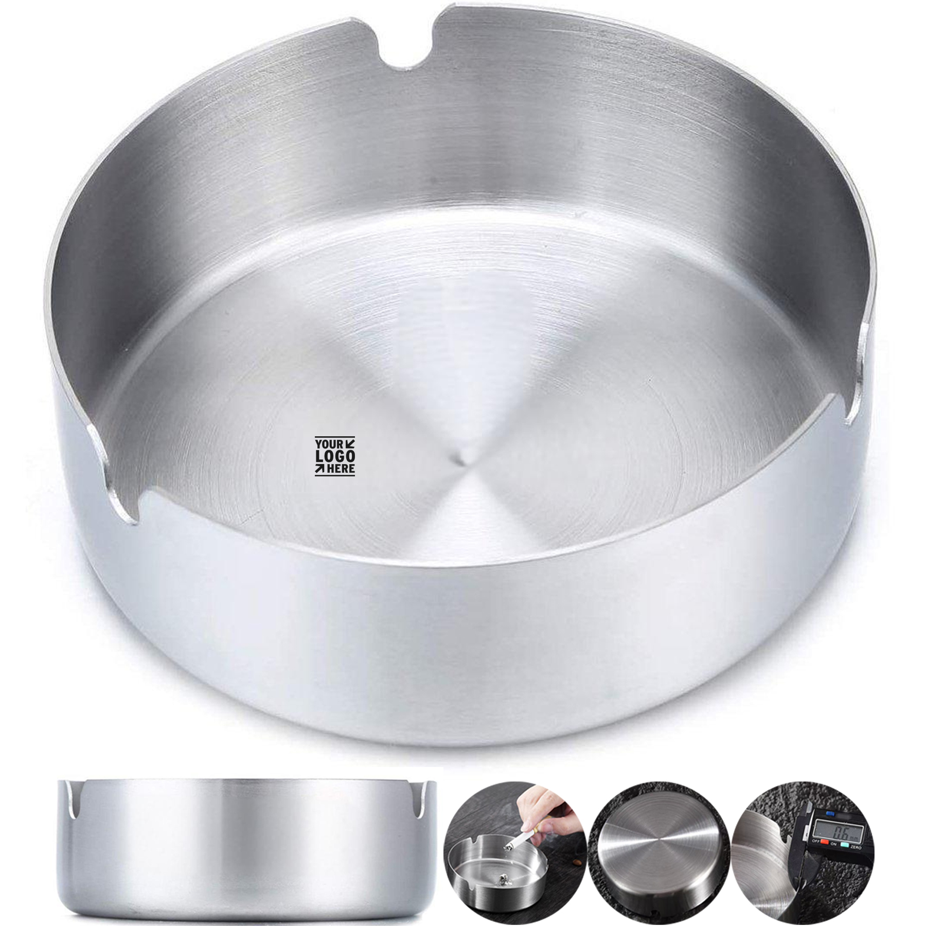 Circular Metal Ash Tray