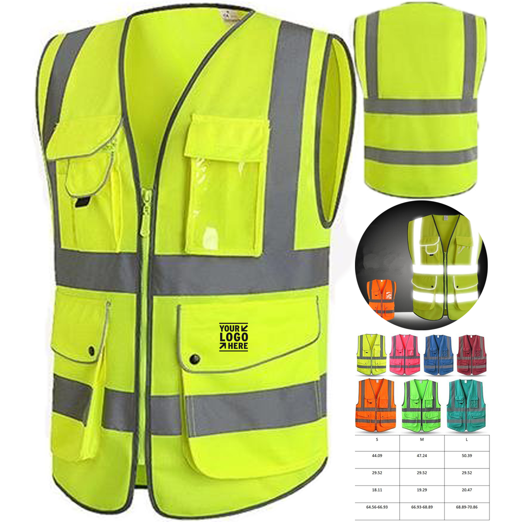 High-Visibility Safety Vest with Reflective Strips