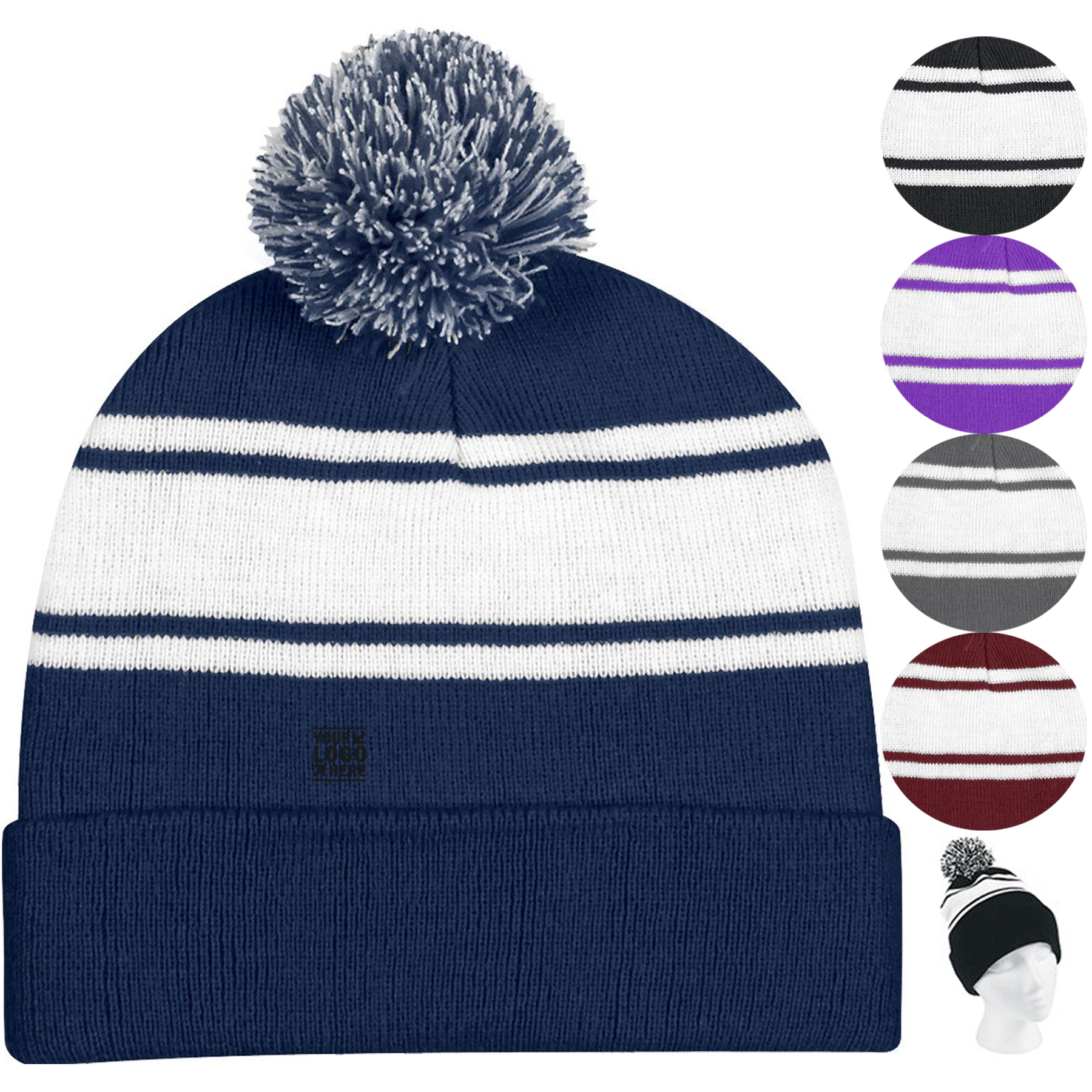 Classic Knit Pom Beanie