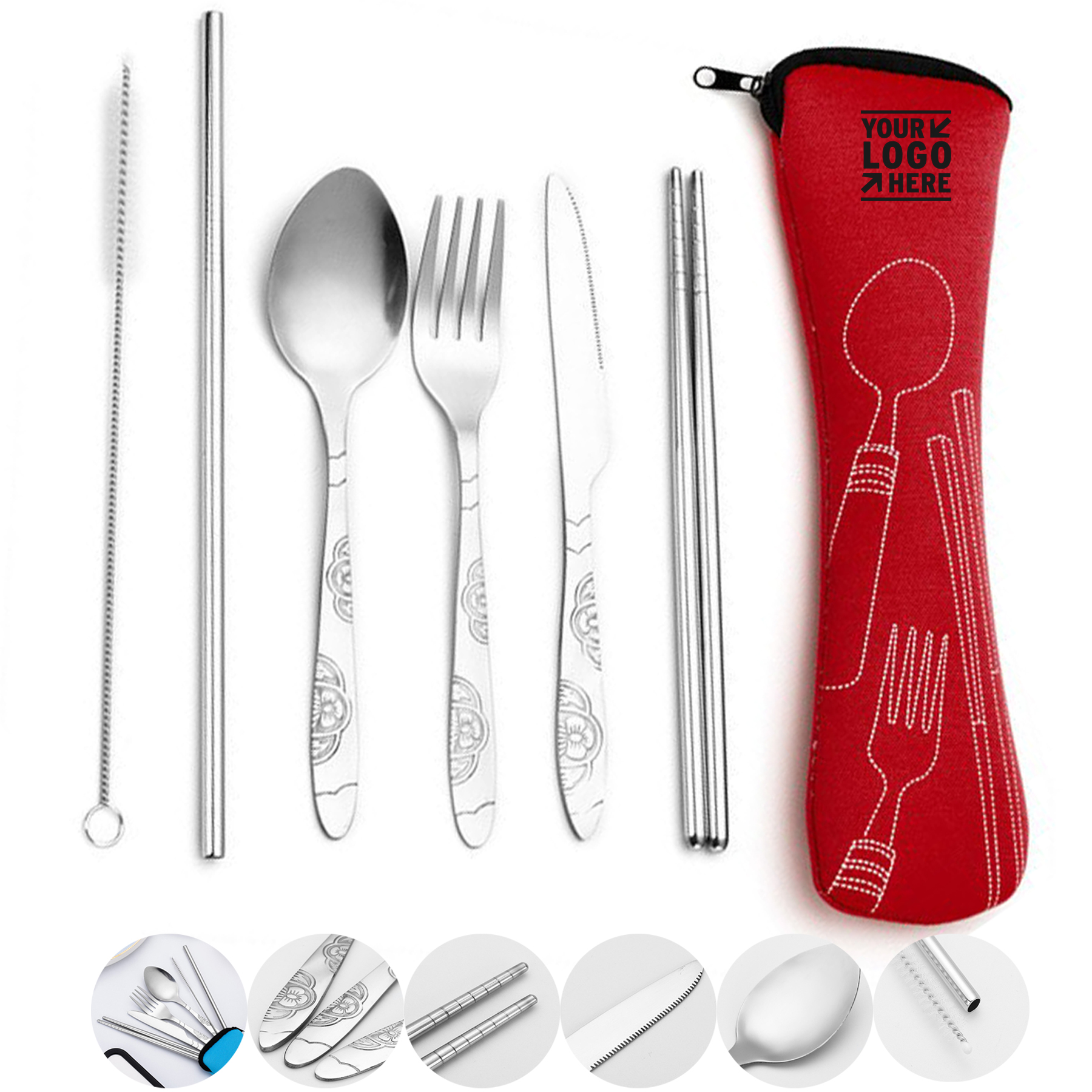 Portable Stainless Steel Utensil Kit