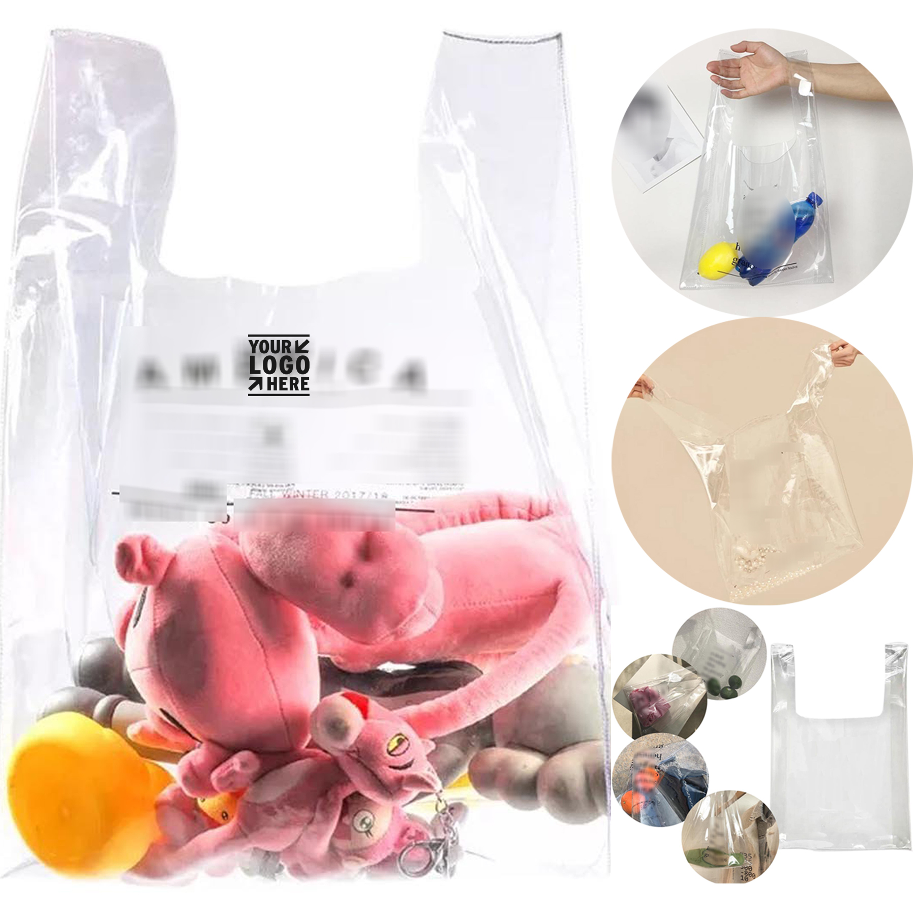 Stylish Water-Resistant Transparent Carryall