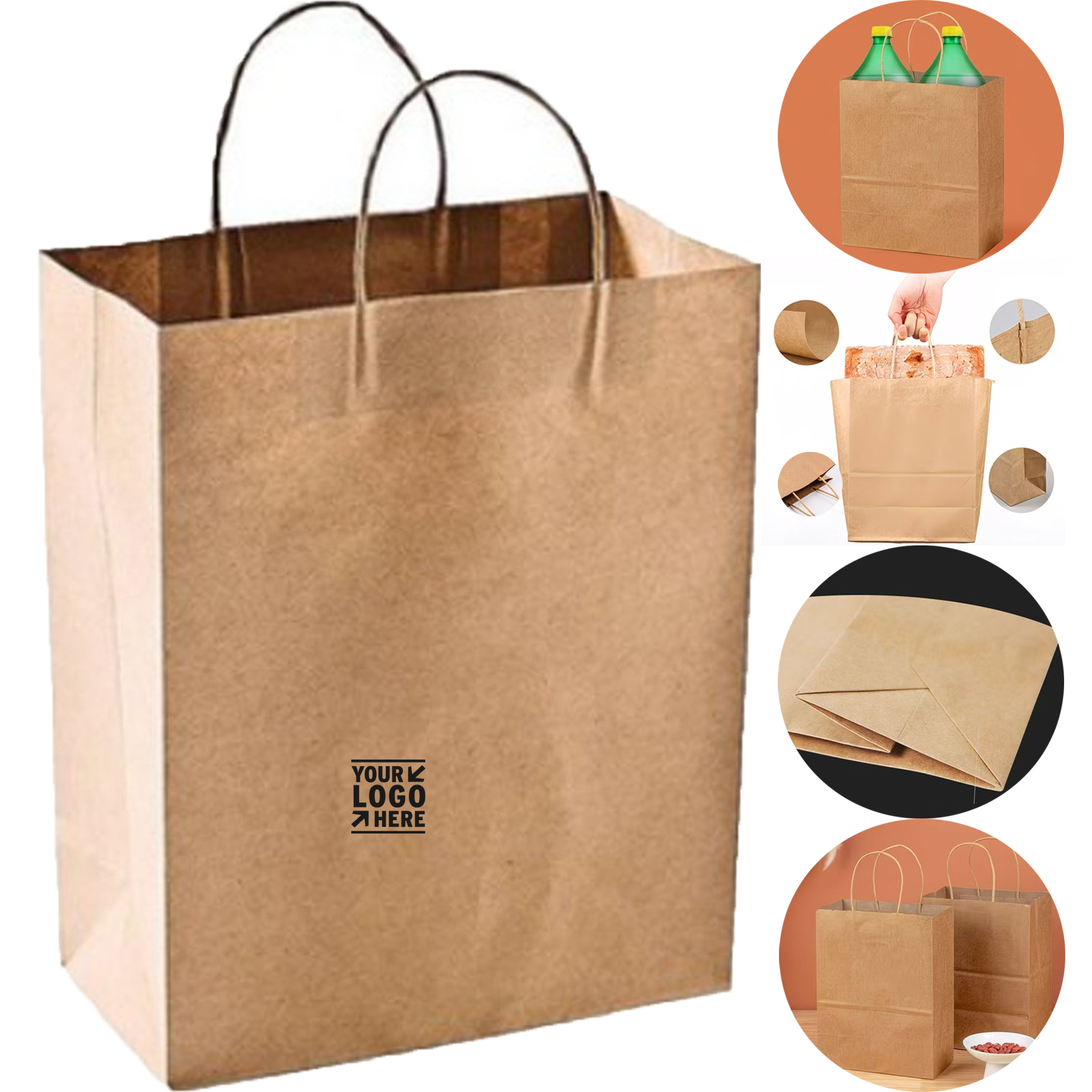 Eco-Friendly Kraft Paper Shopping Bag