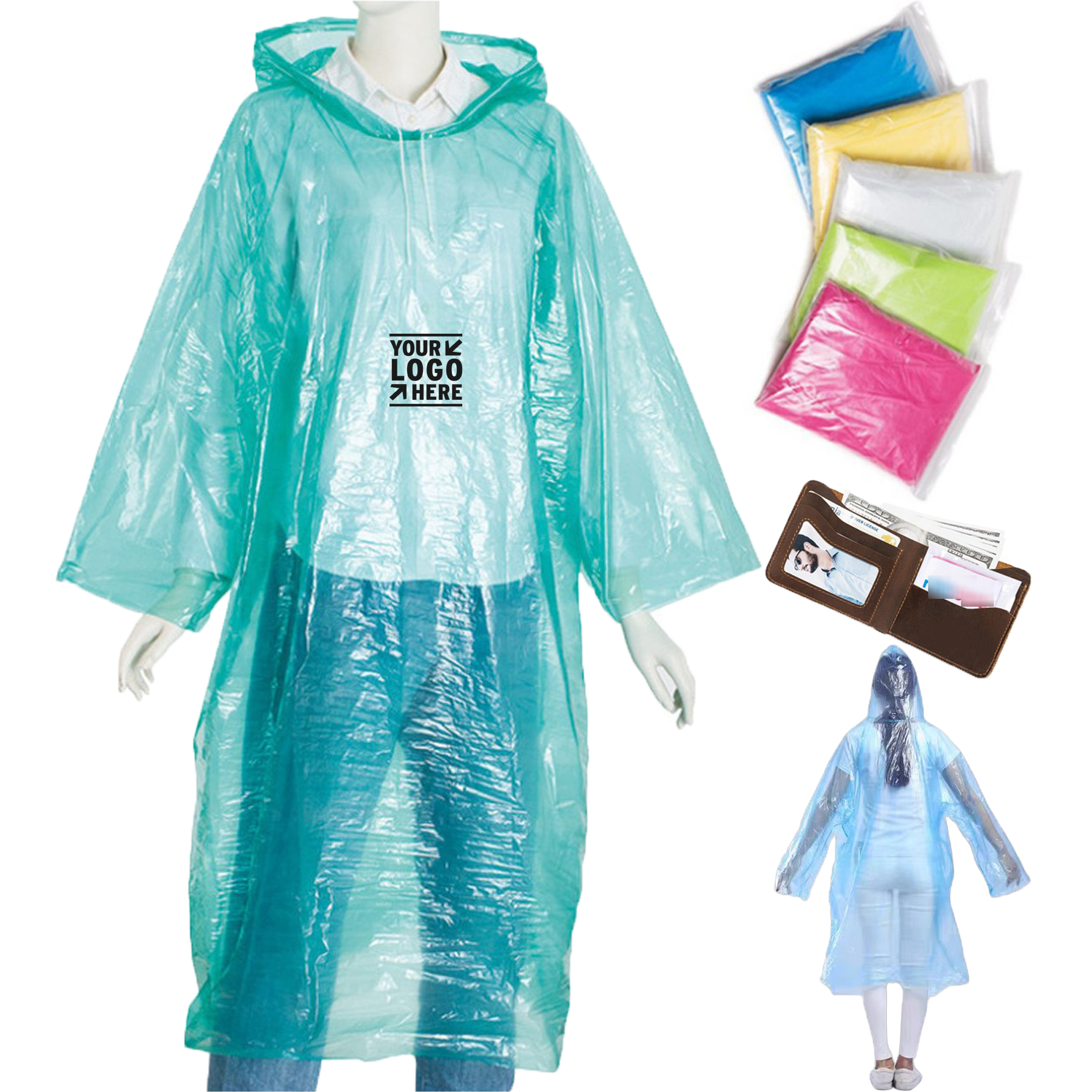 Compact Pocket Rain Poncho