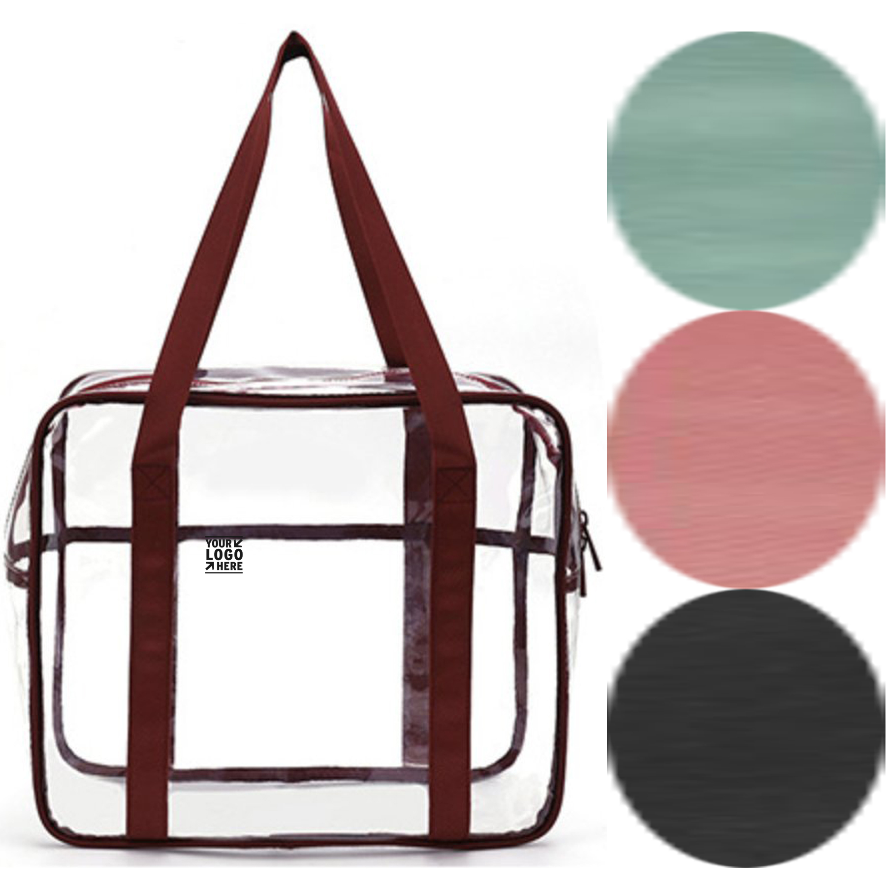 Clear Zippered Tote Bag