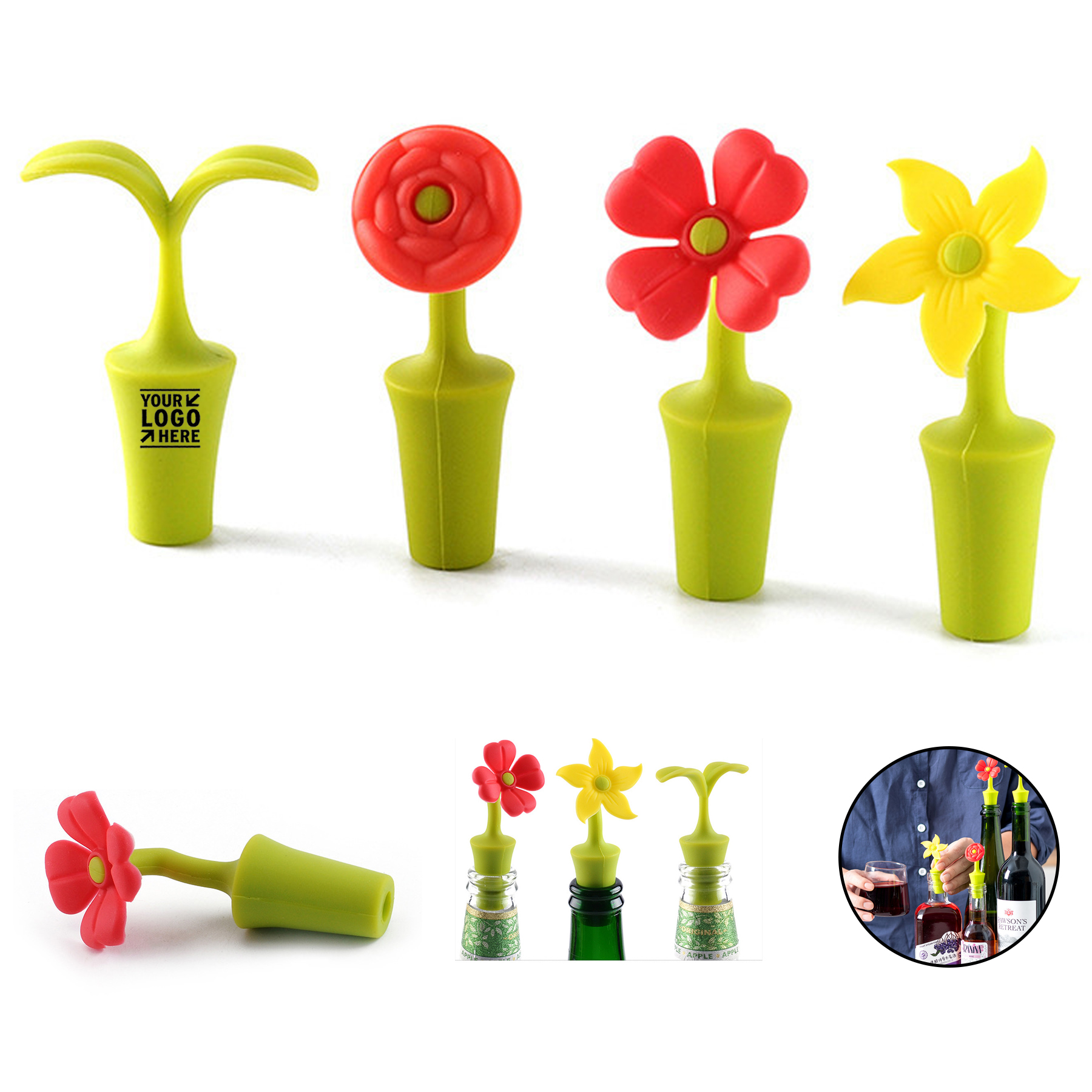 Floral Wine Bottle Seal