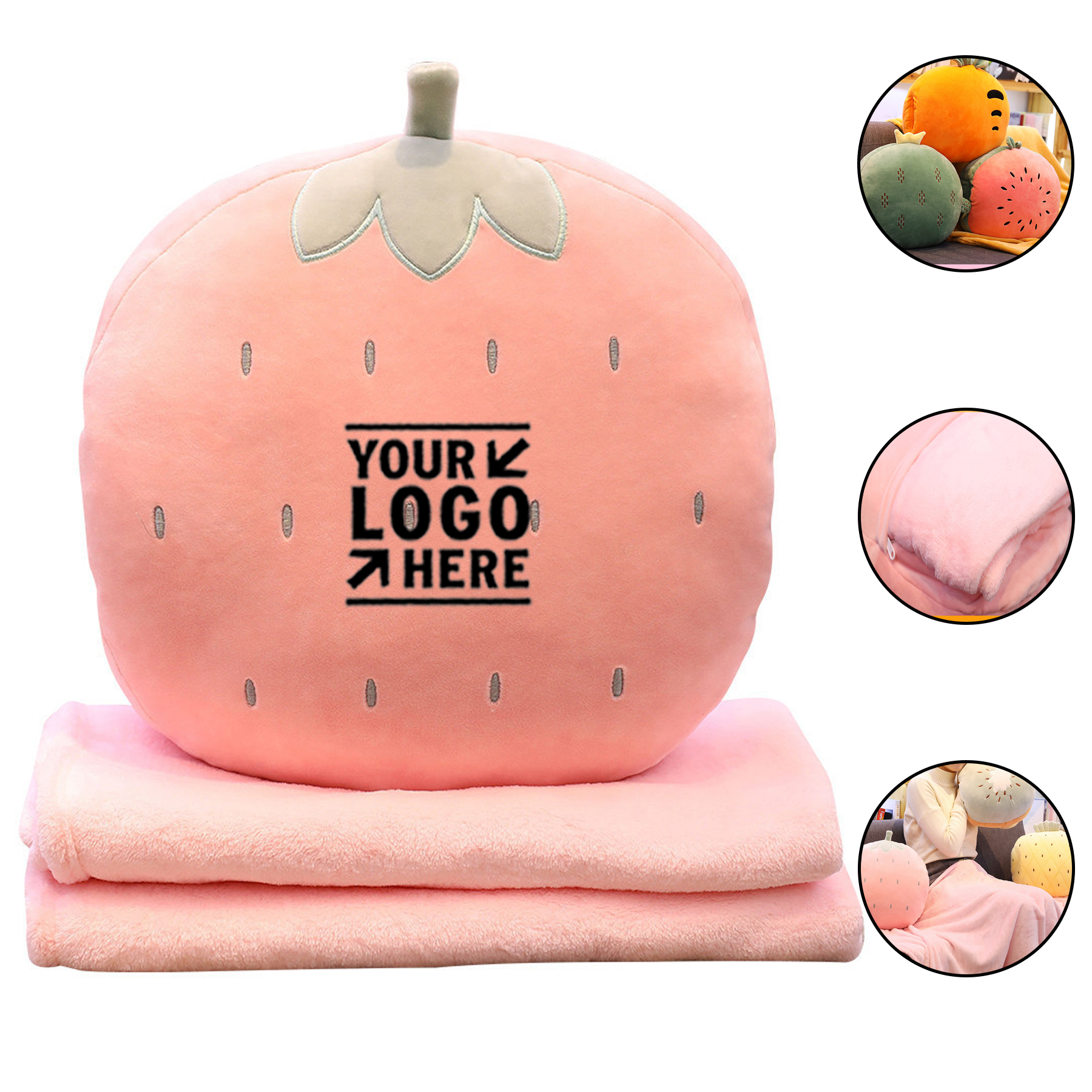 Cozy Dual-Use Flannel Pillow Blanket