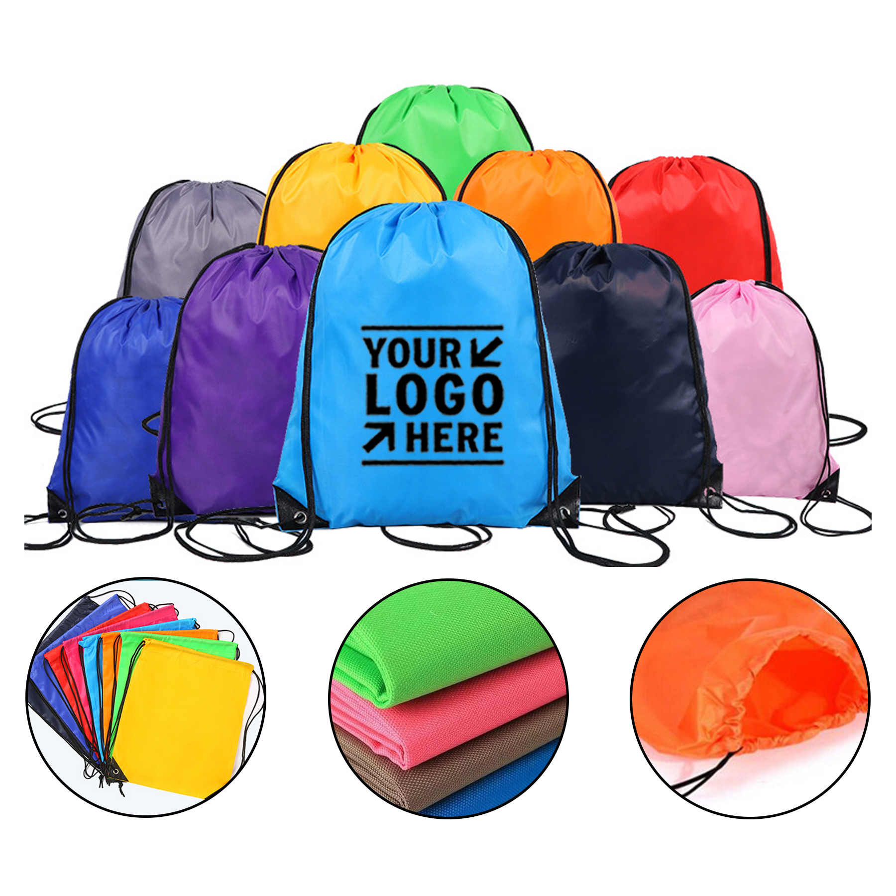 Water-Resistant Drawstring Backpack