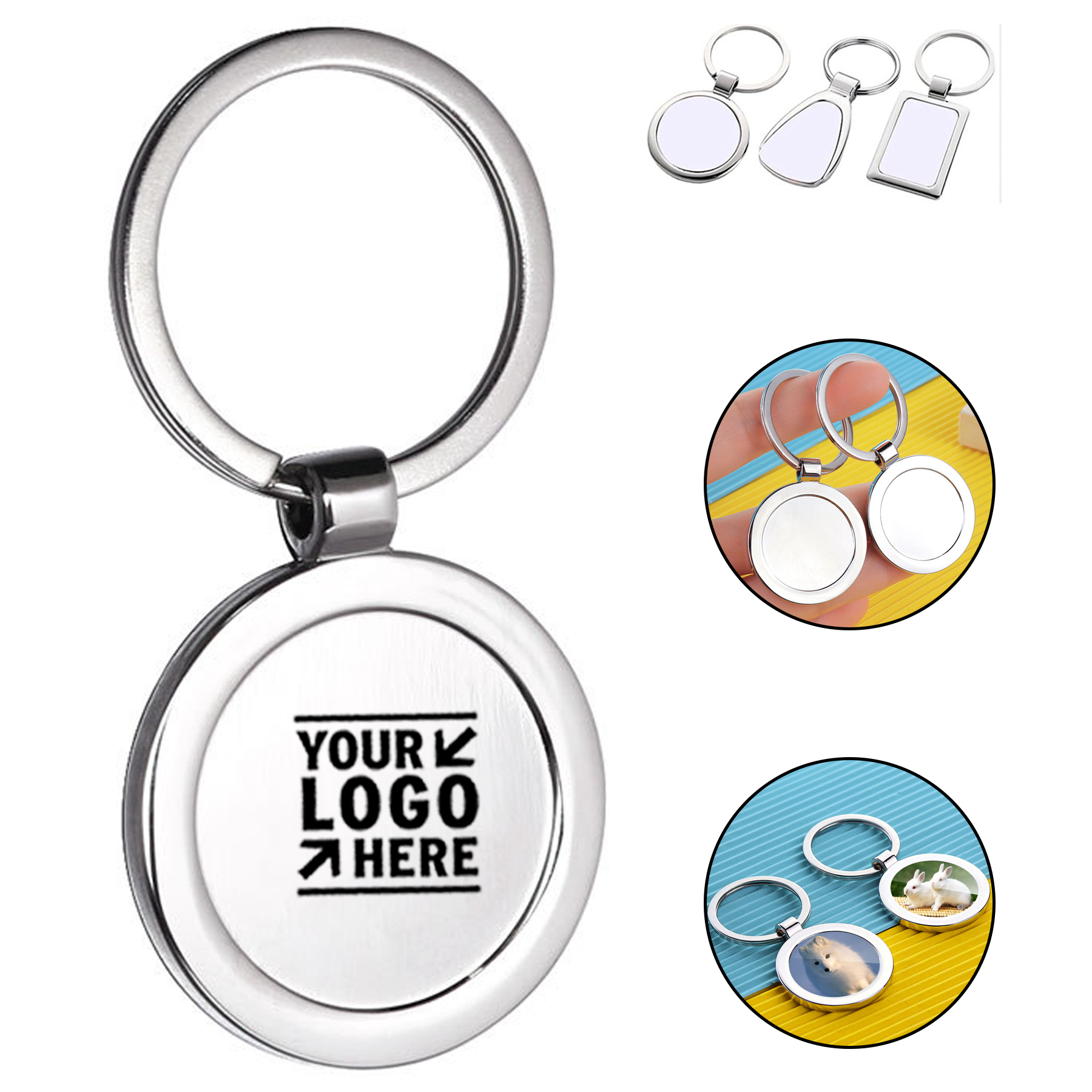 Customizable Keychain with Ring