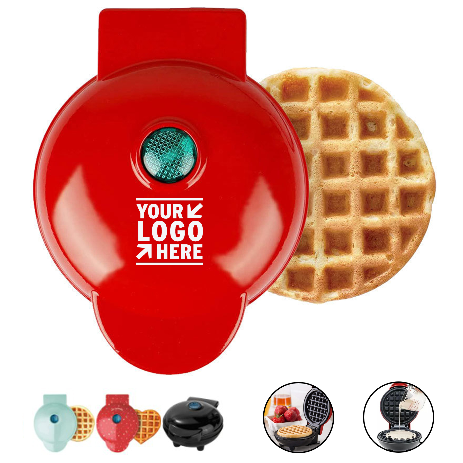 Compact Heart Waffle Maker