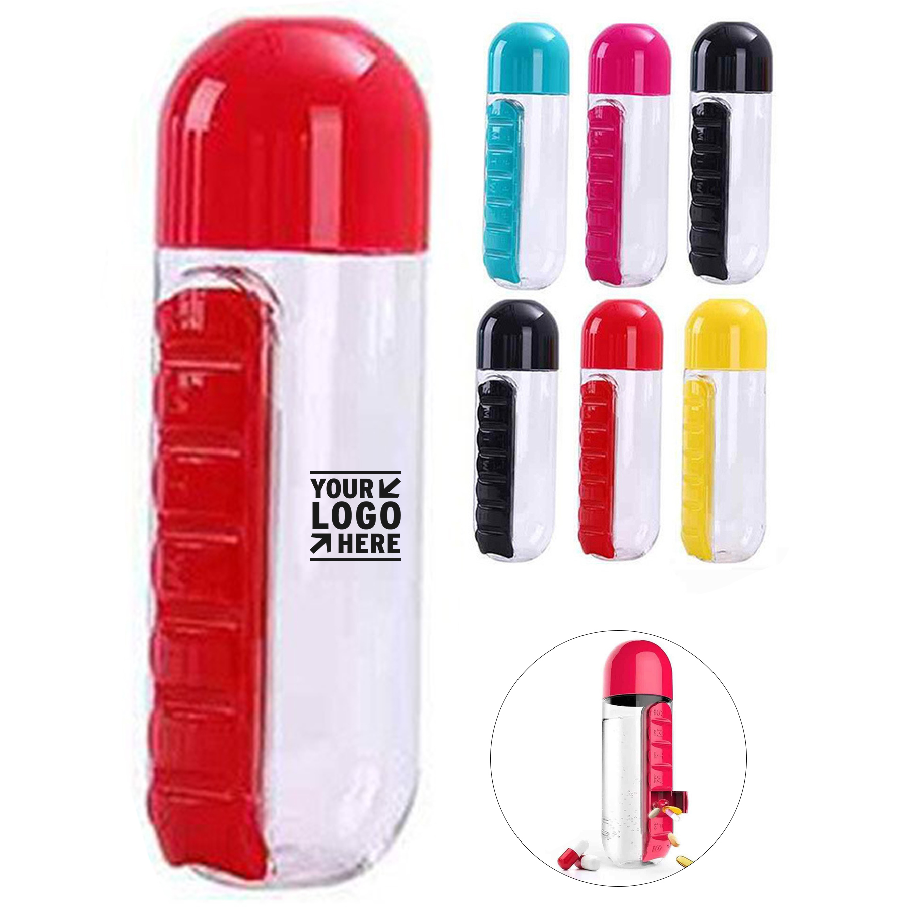 Daily Hydration Pill Organizer