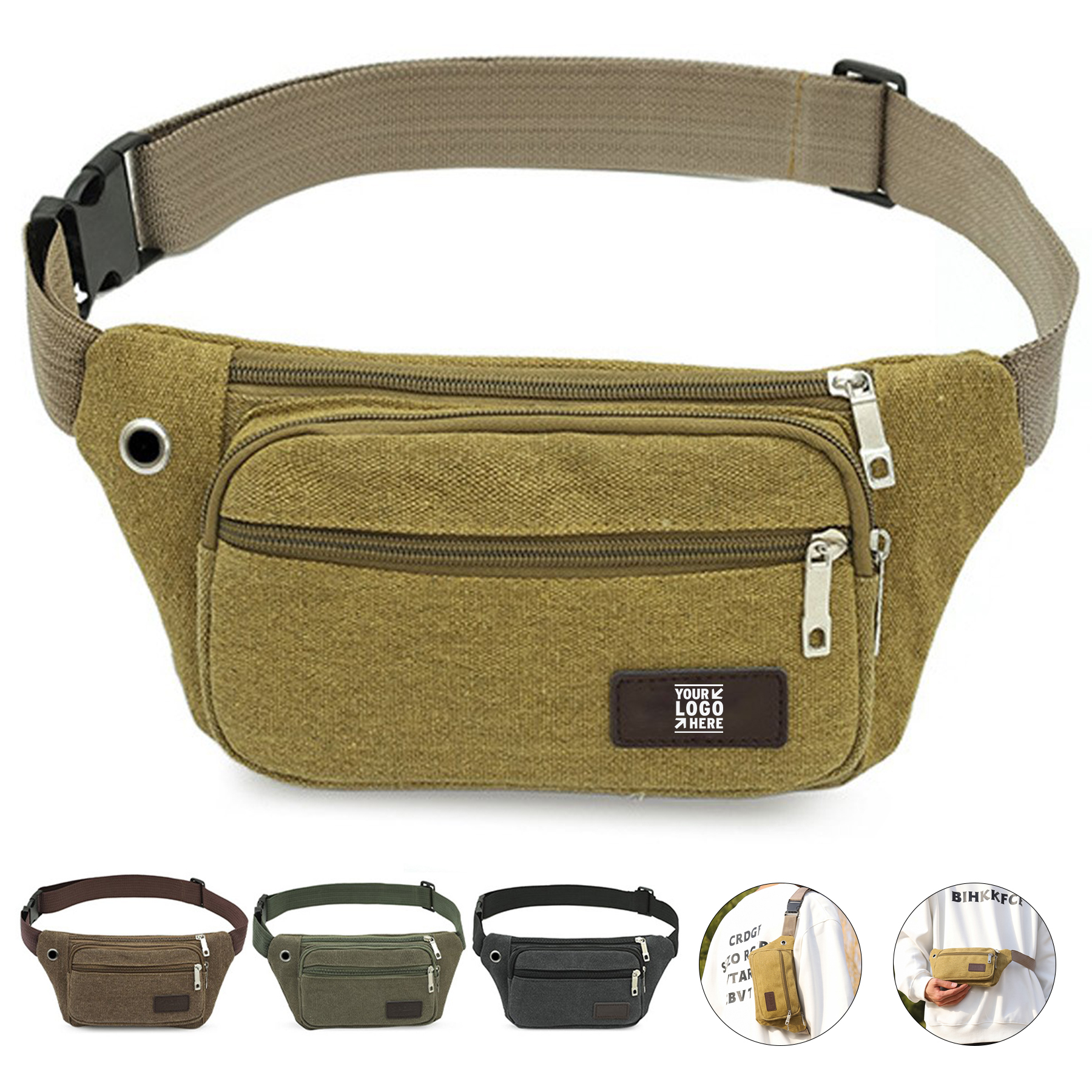 Versatile Canvas Waist Bag