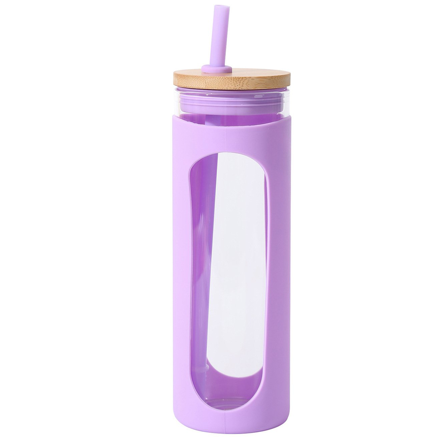 Premium Glass Tumbler with Straw and Lid 2