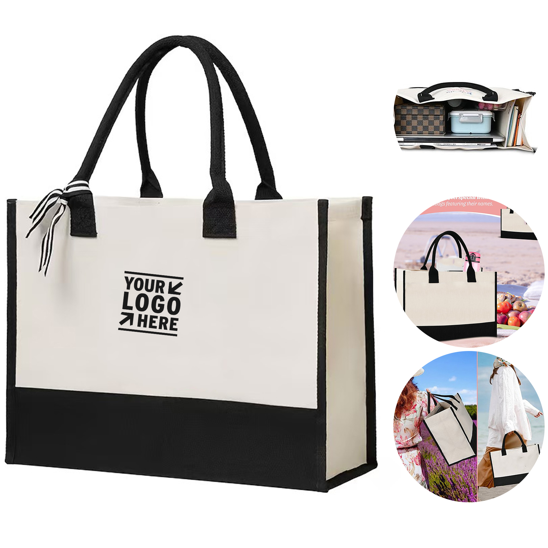 Floral Embroidered Tote Bag for Women