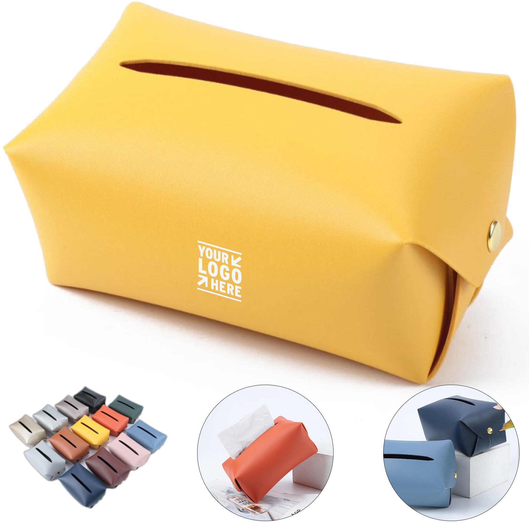 Elegant Leather Tissue Cover