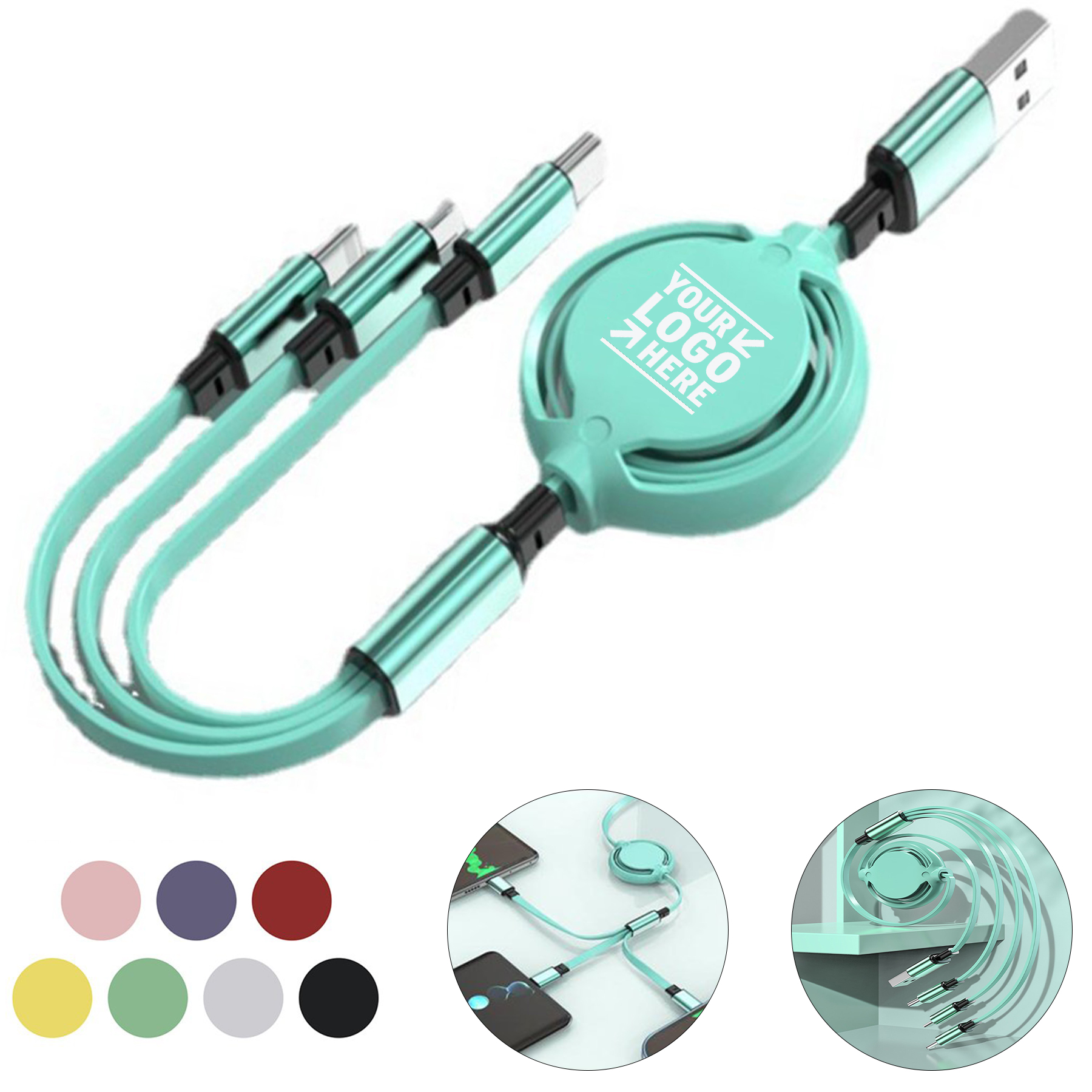 Universal Triple Port Car Charger Cable