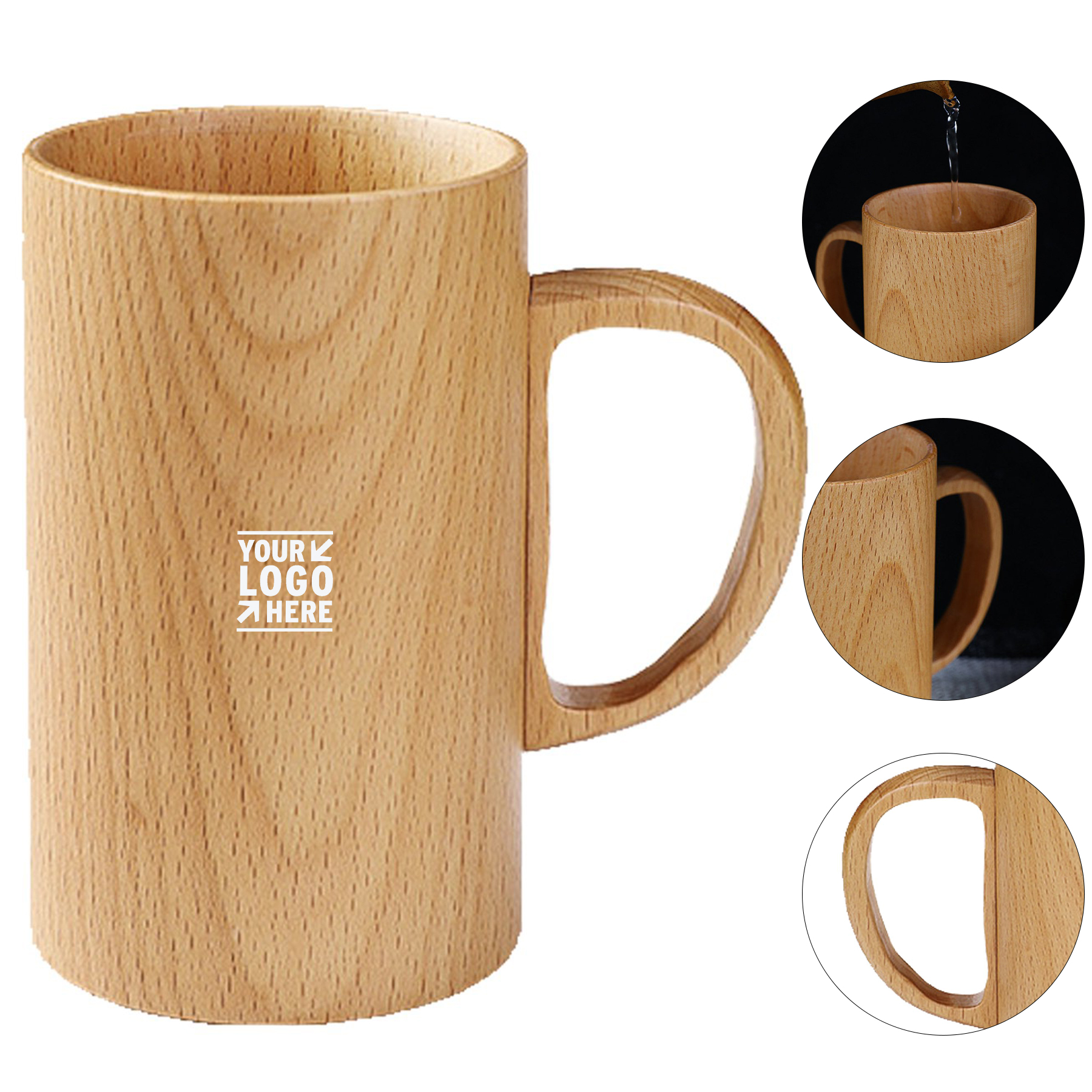 Artisan Wooden Horse Mug
