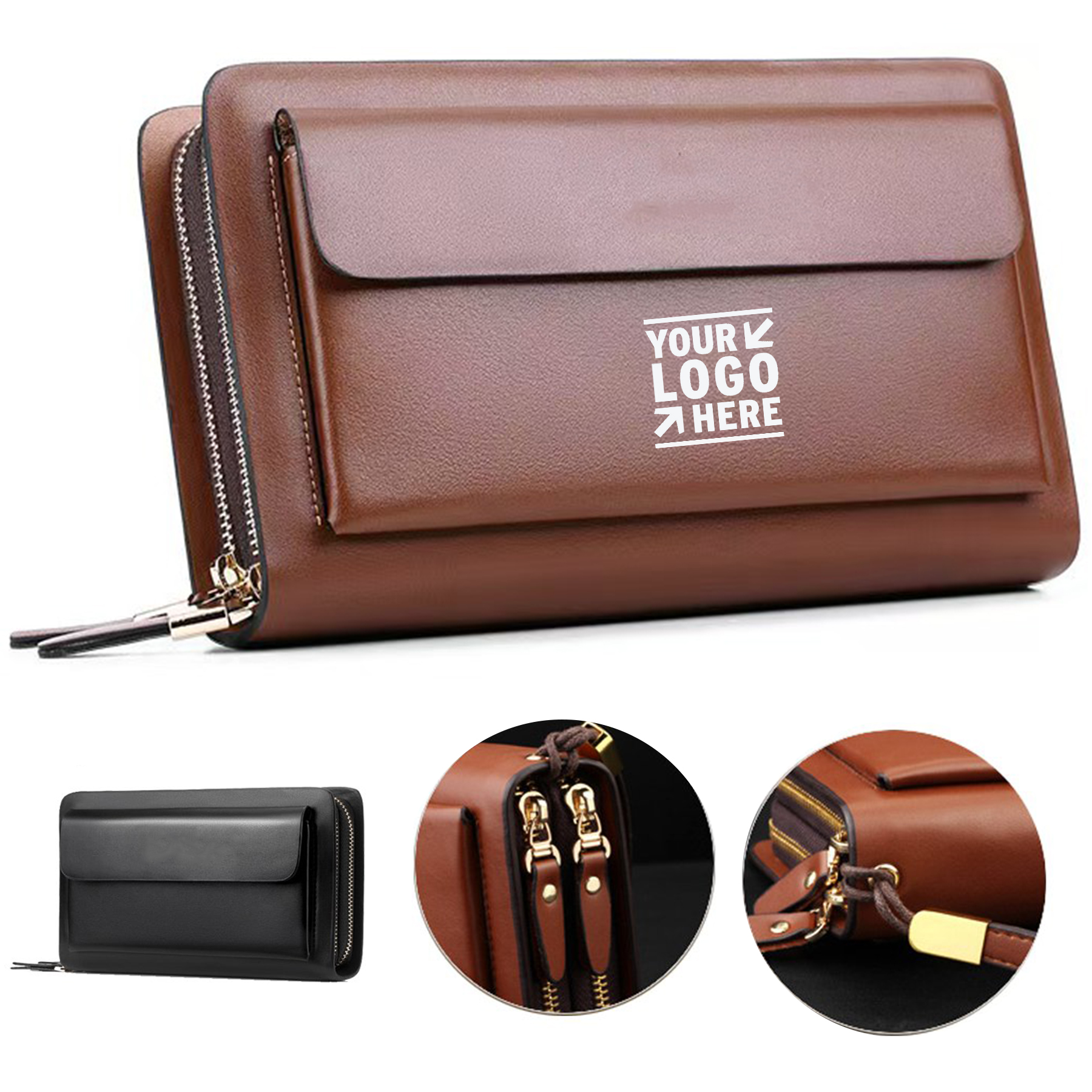 Classic Leather Clutch Wallet