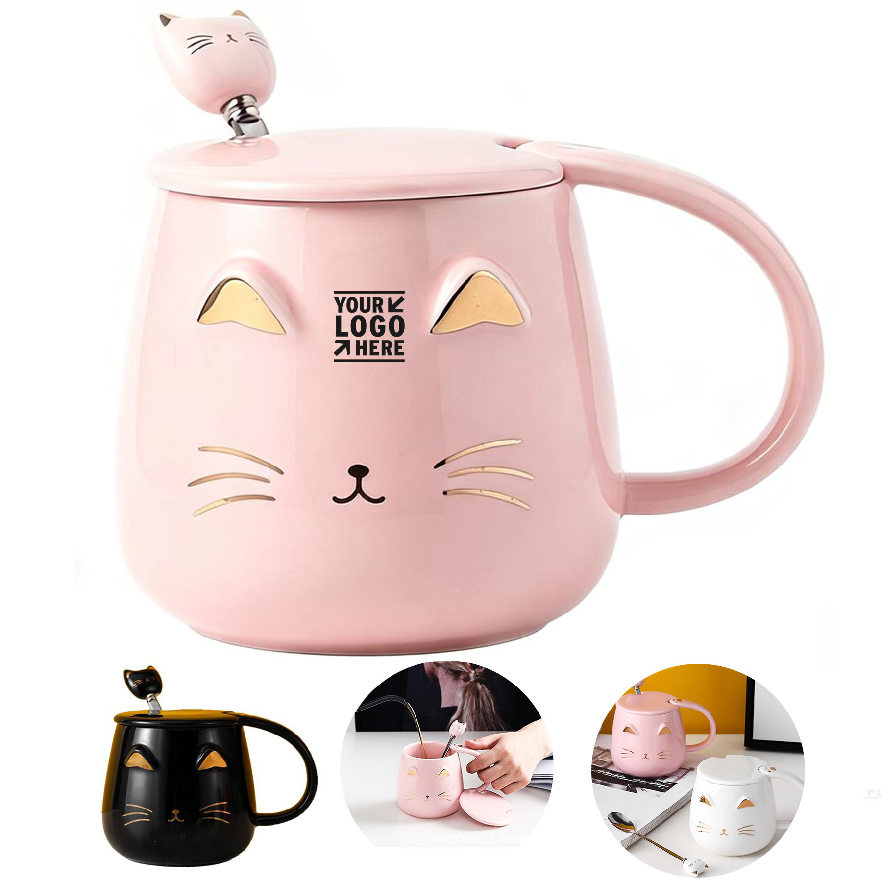 Feline Relief Ceramic Mug
