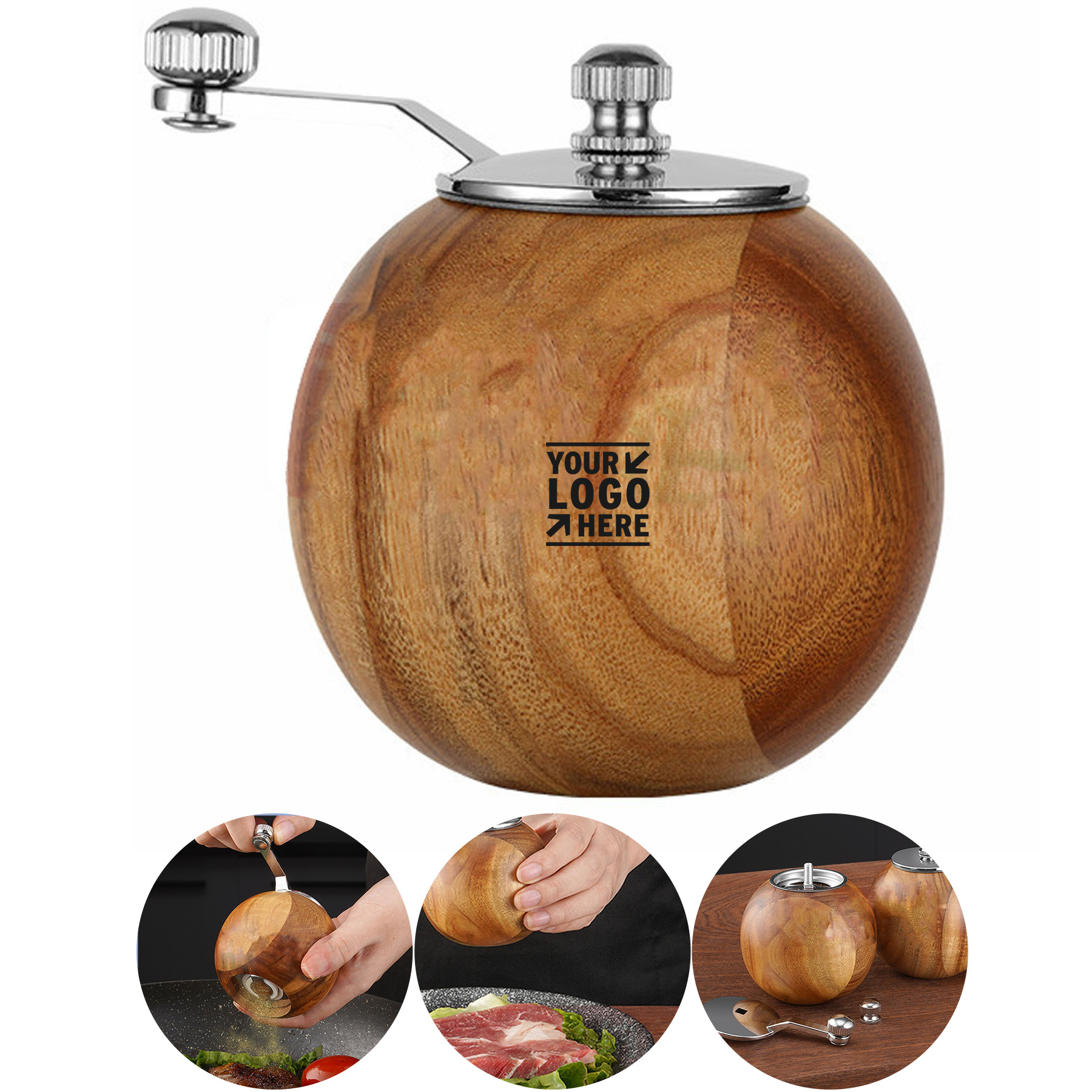 Classic Wooden Seasoning Mills