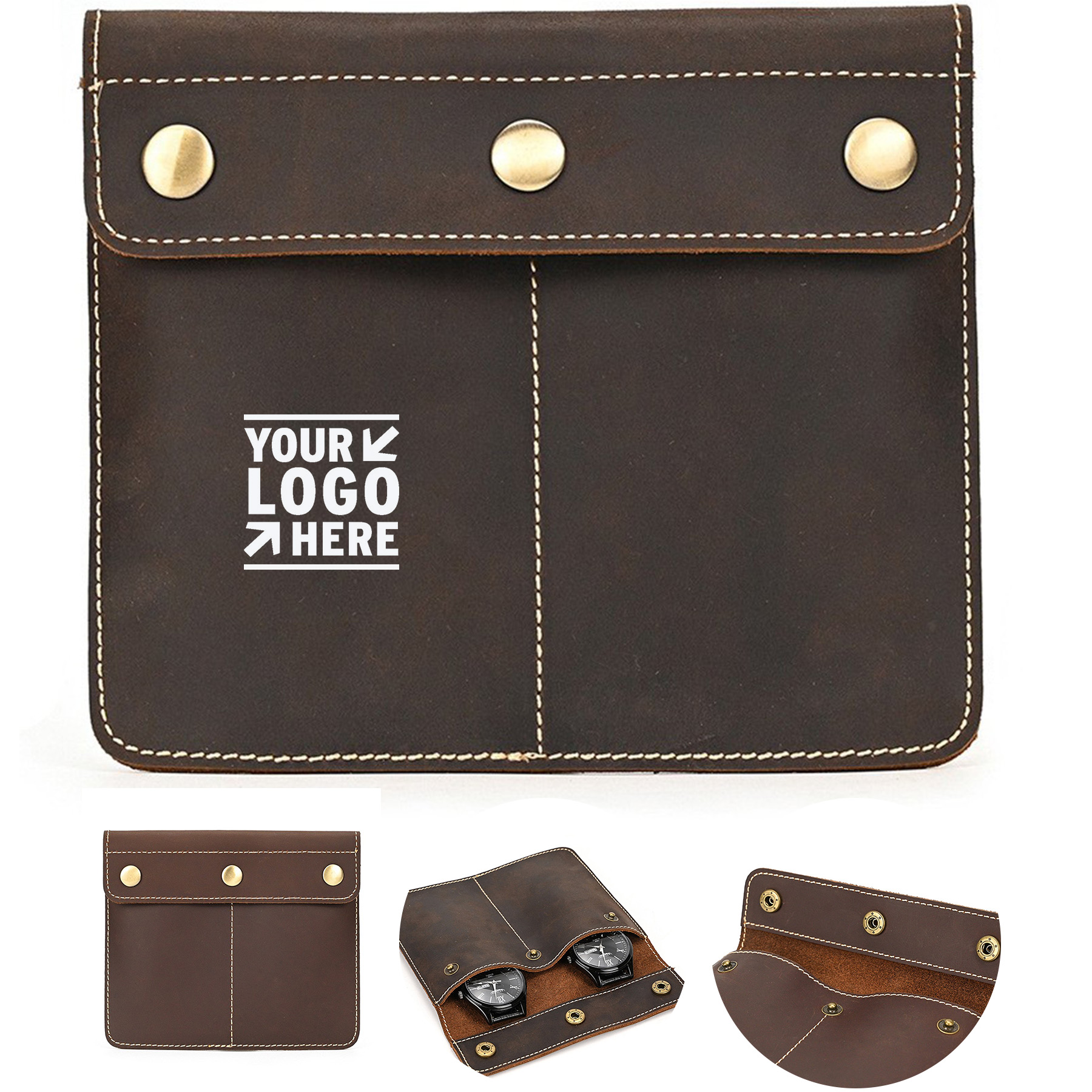 Premium Leather Watch Pouch