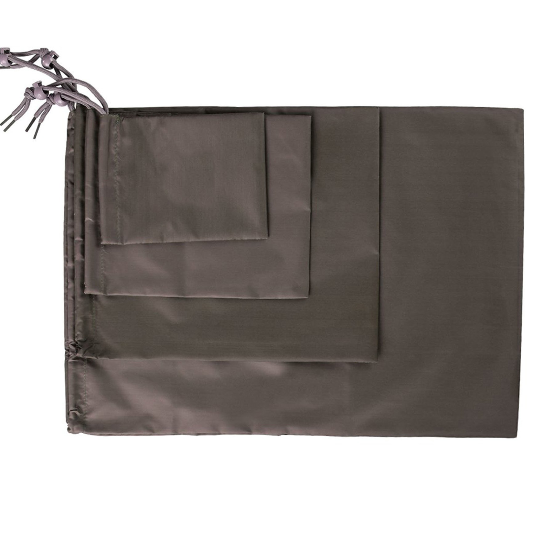 Versatile Black Nylon Storage Pouches Set 2