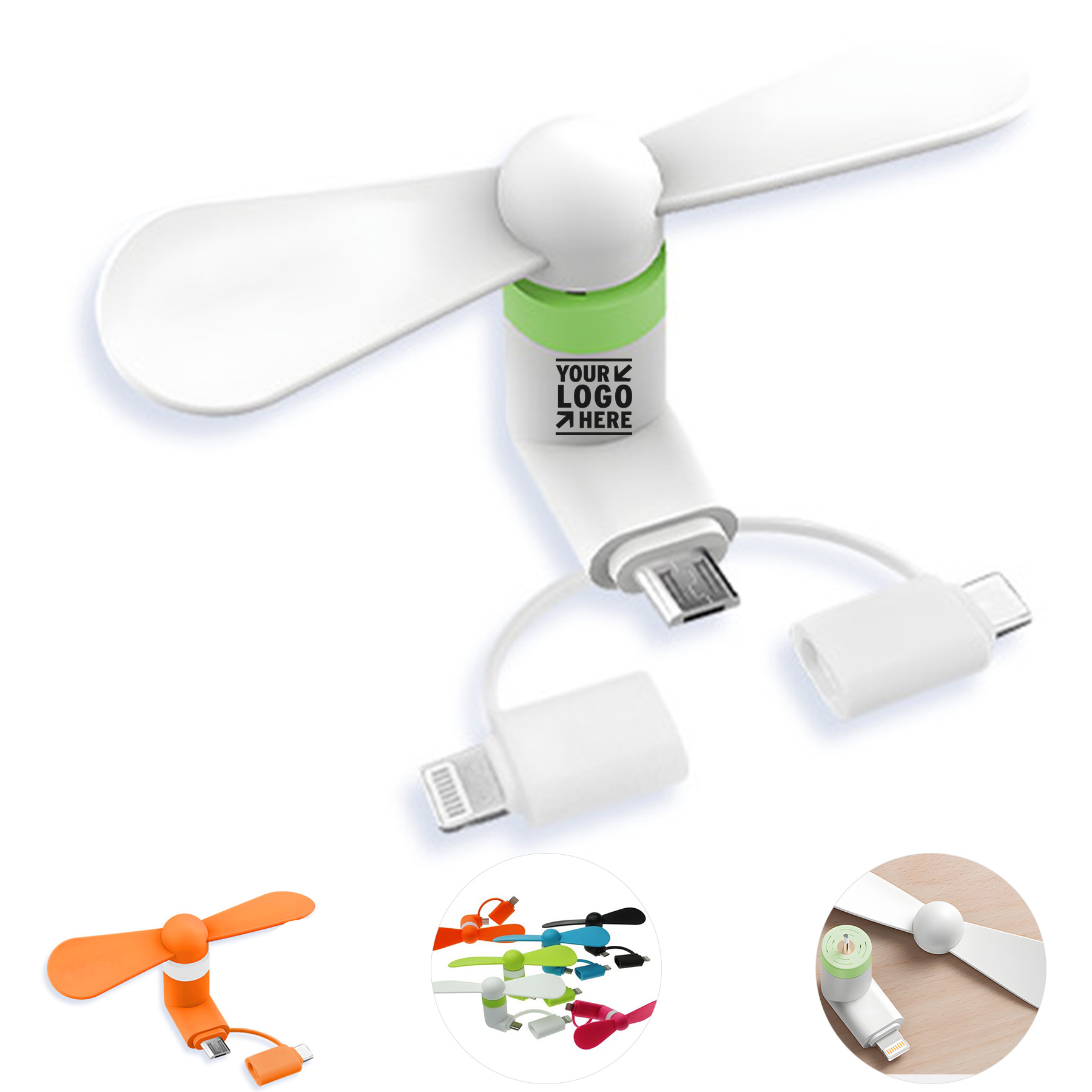 Portable Dual-Connection Personal Fan