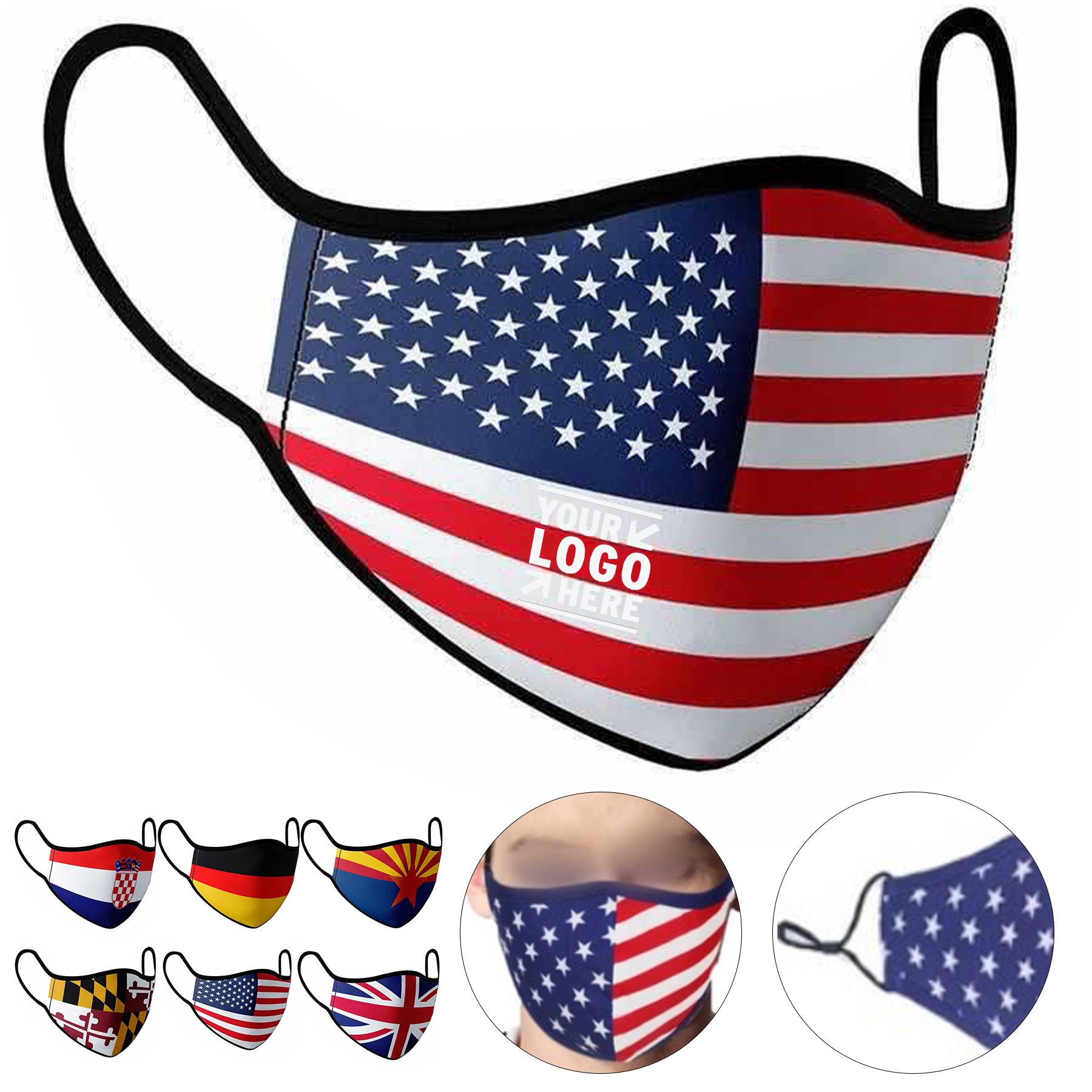 Reusable Cotton Face Mask with Pattern