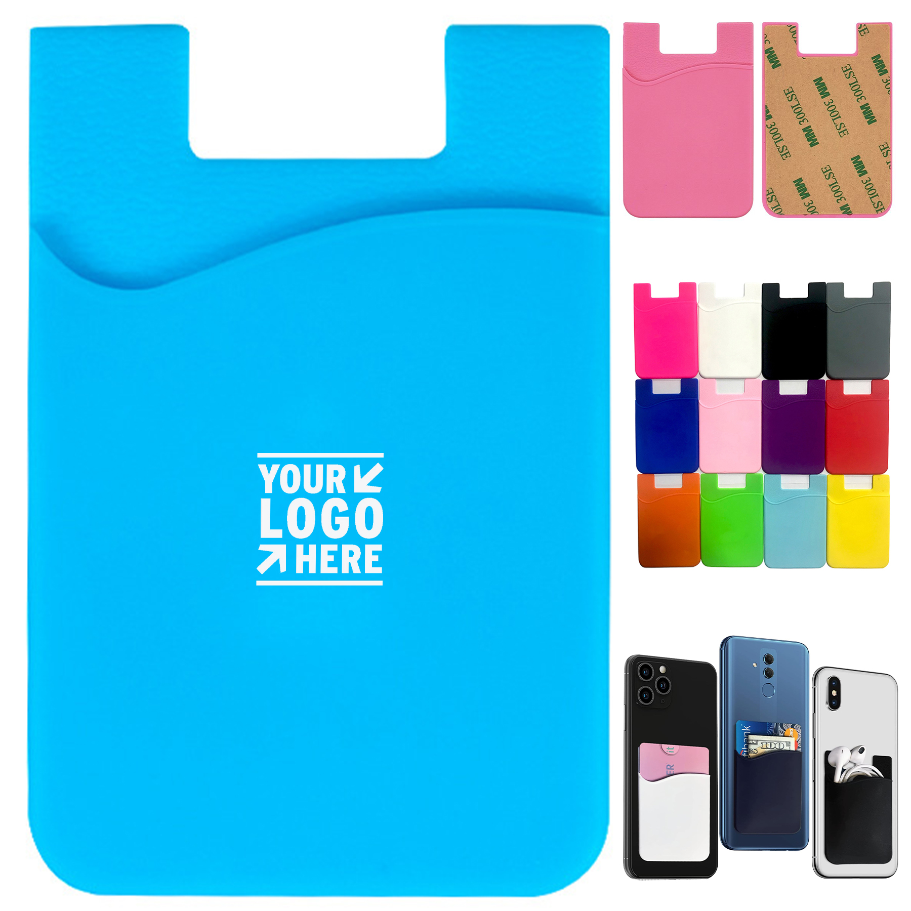 Adhesive Phone Card Pocket