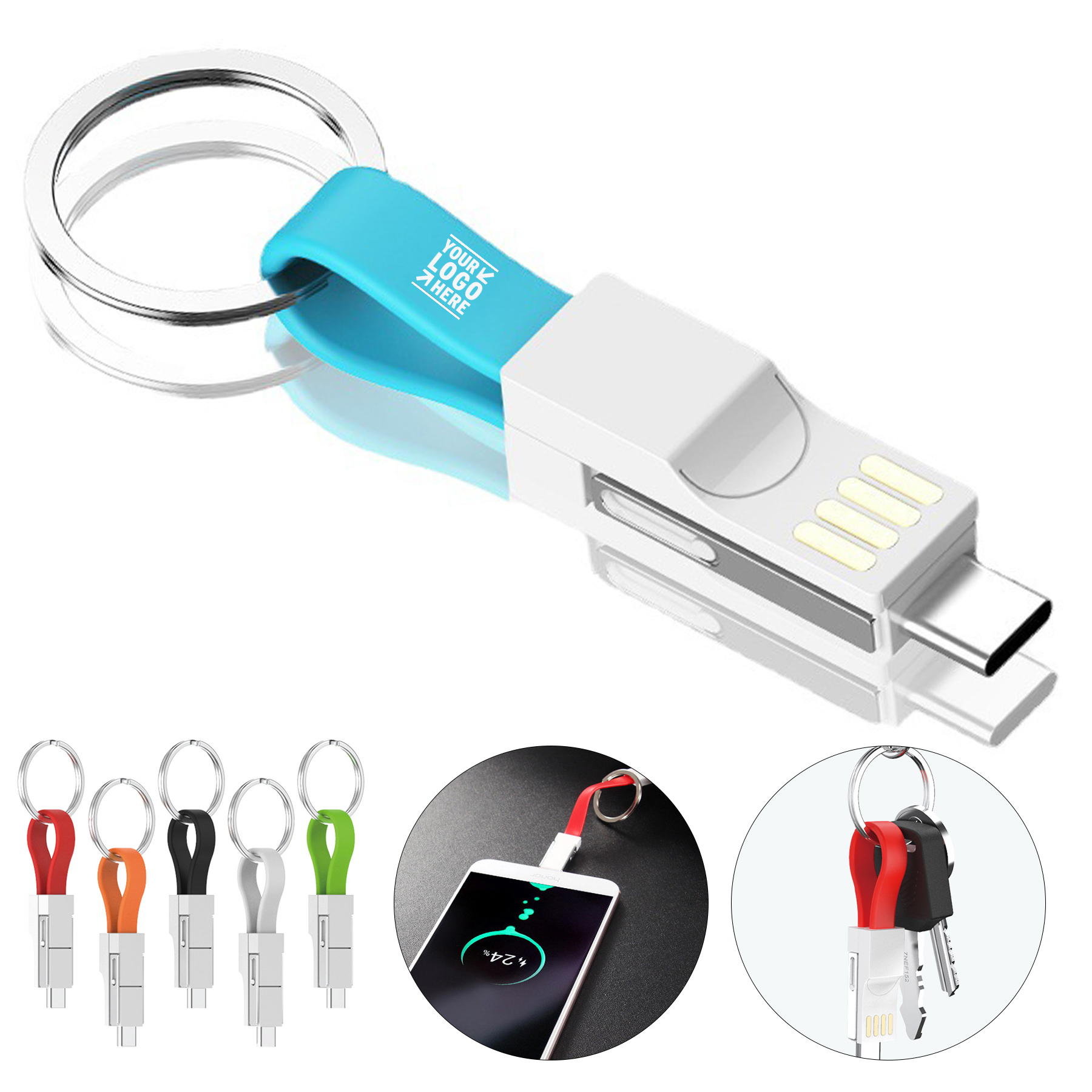 Versatile Magnetic Charging Cable with Keychain
