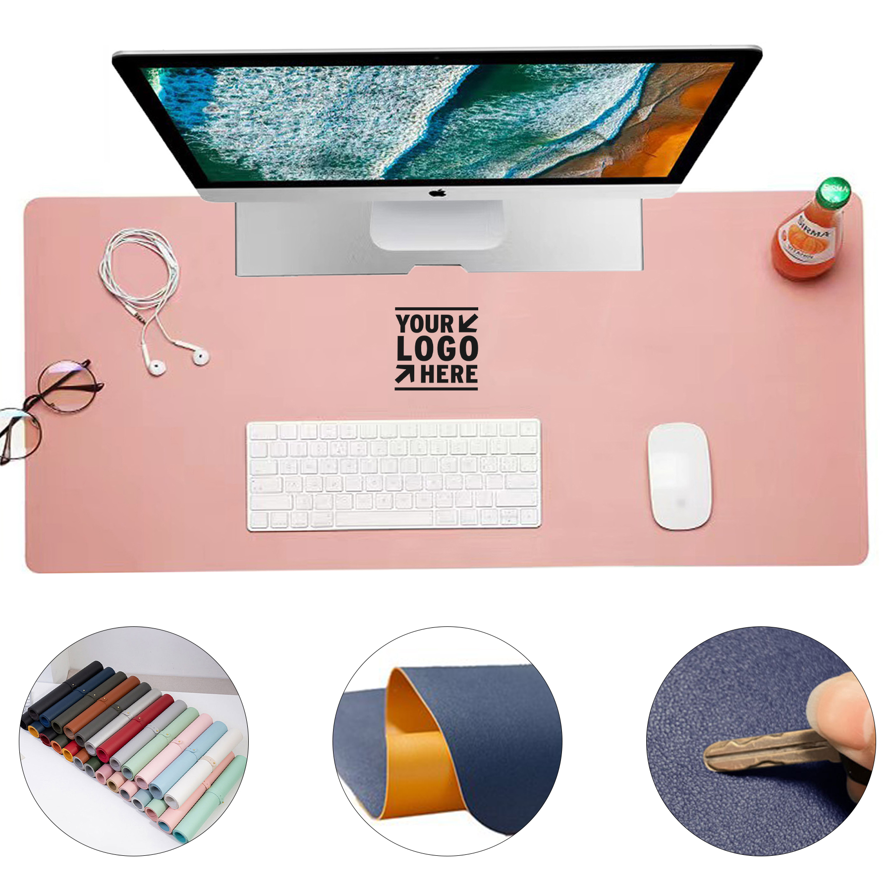 Reversible Leather Desk Mat