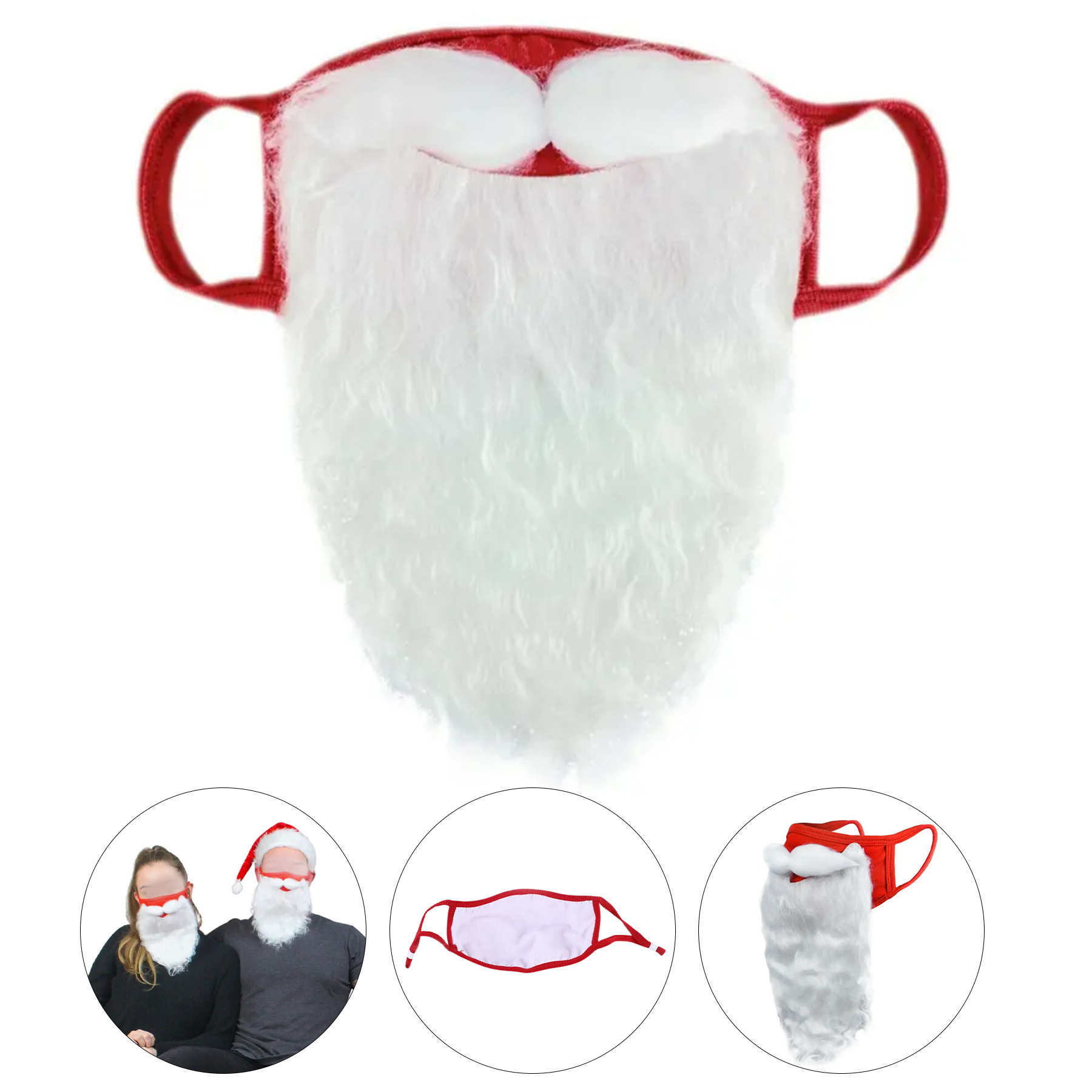 Festive Holiday Beard Face Covering
