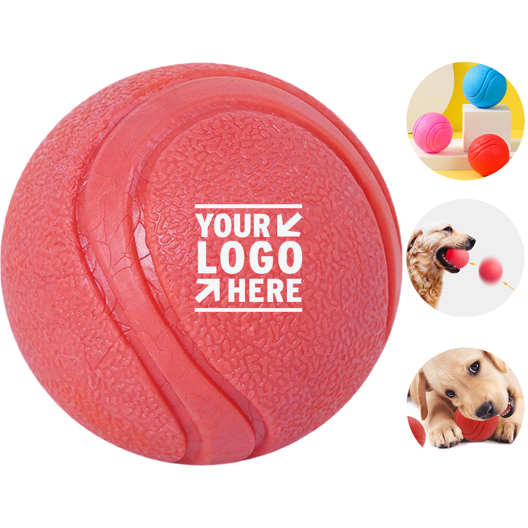 Natural Rubber Canine Chew Ball