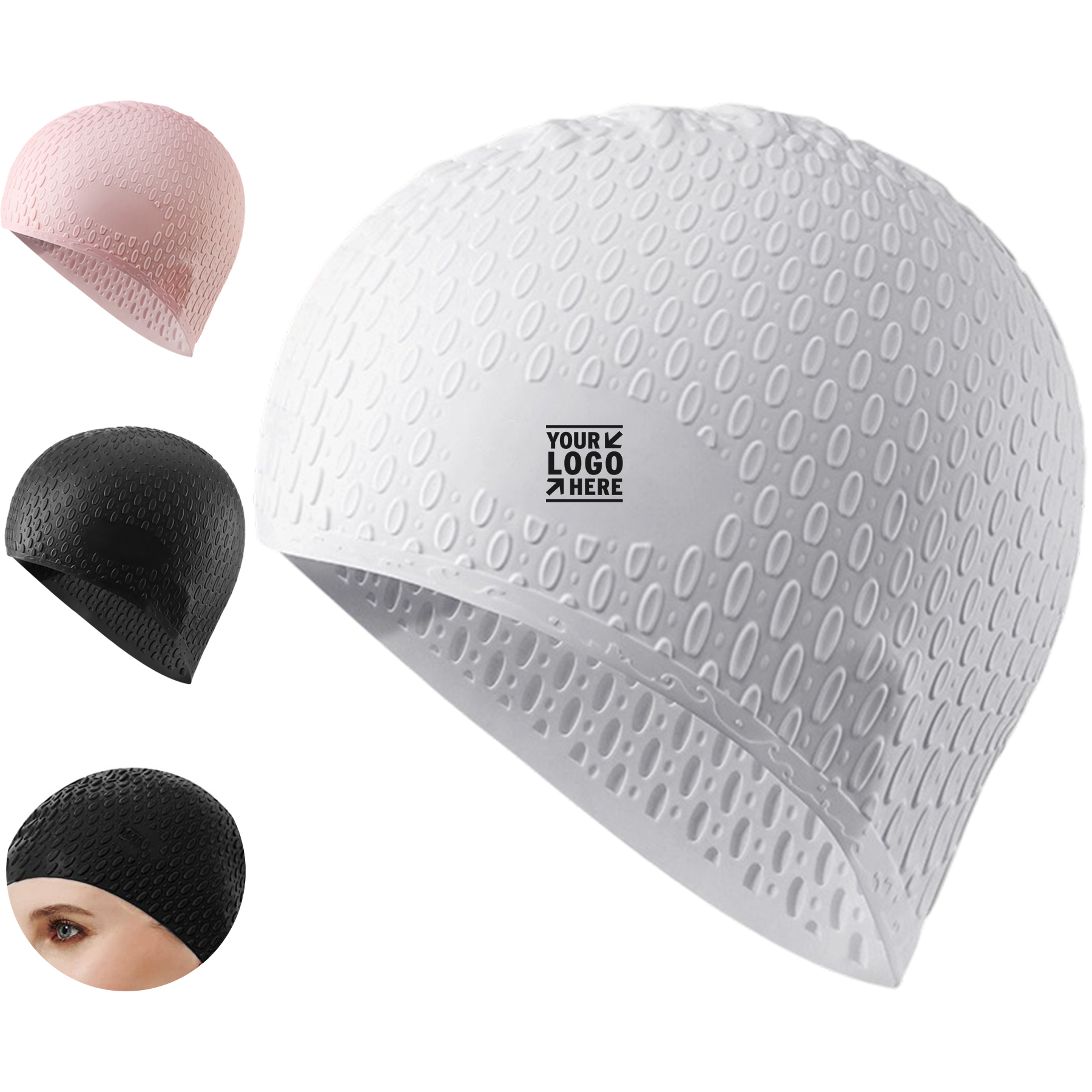 Flexible Silicone Swimming Cap for Adults