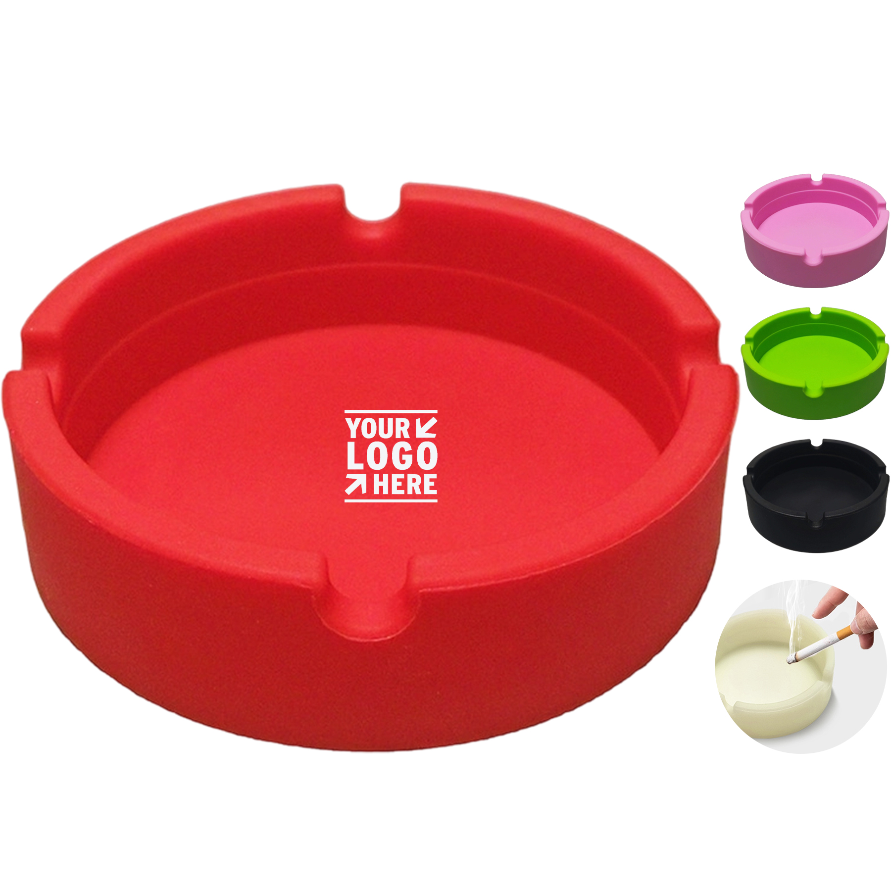 Circular Travel-Friendly Ashtray