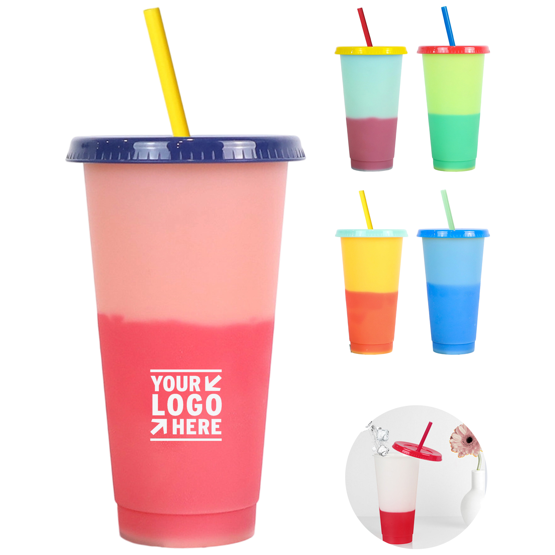 Reusable Color-Changing Beverage Container