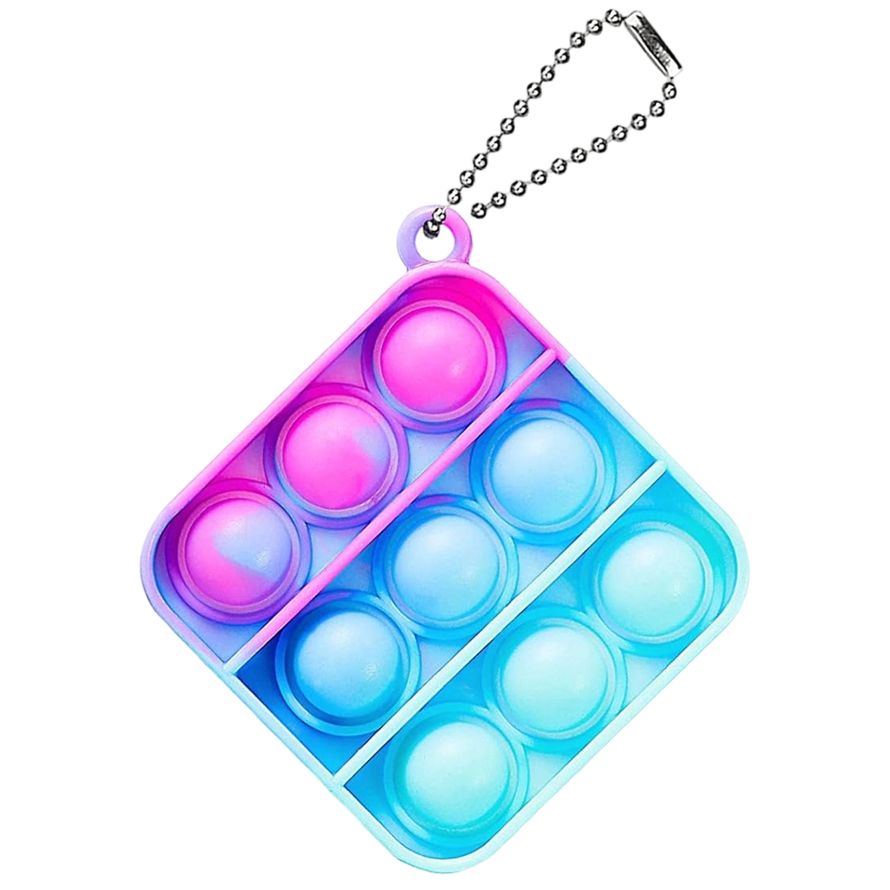 Rainbow Square Sensory Fidget Keychain 2