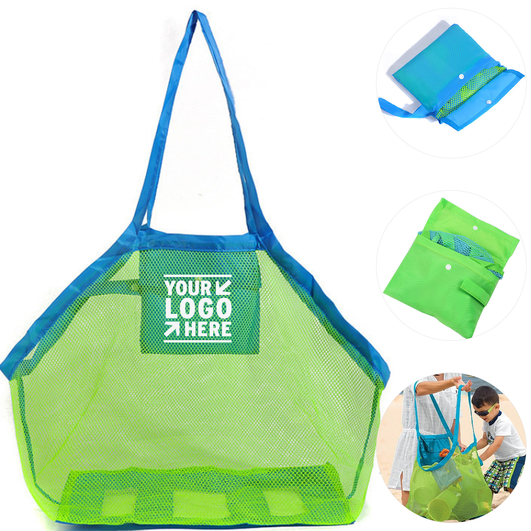 Kids Beach Toy Storage Bag with Mesh