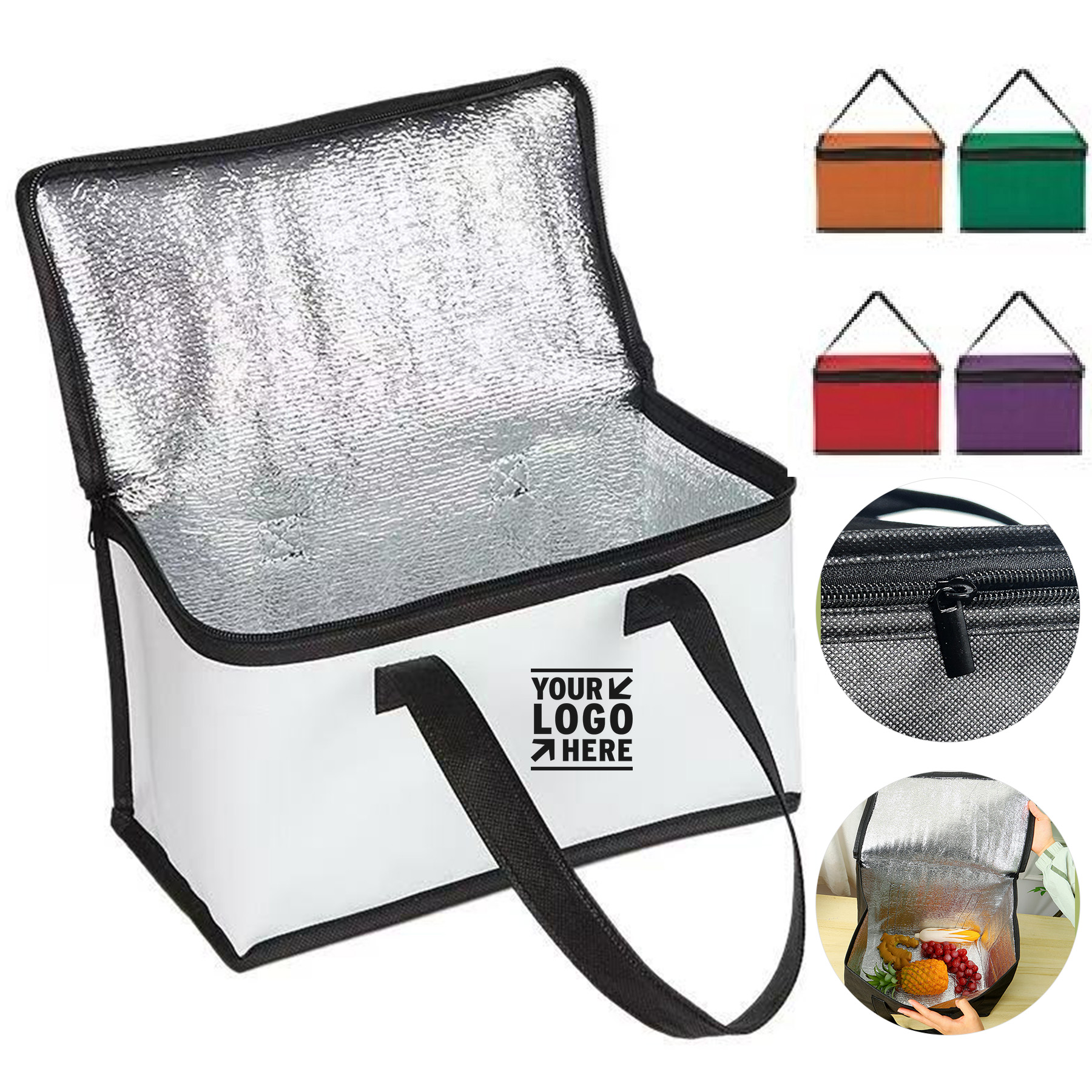 Textured Insulated Lunch Tote
